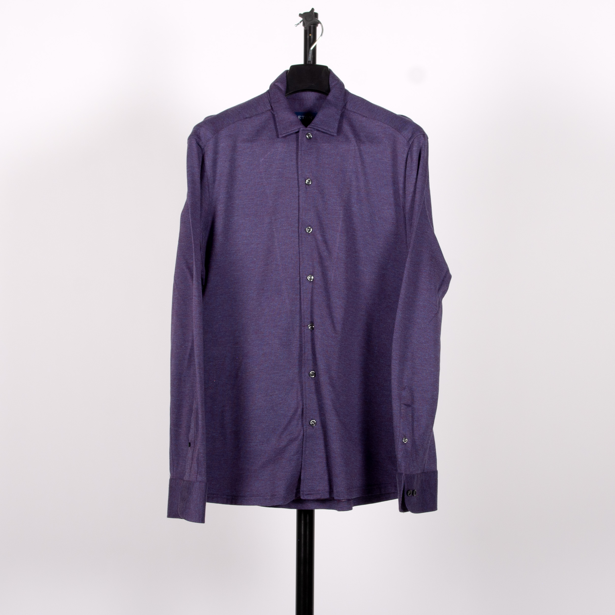 Eton Jersey Full Button Shirt Purple