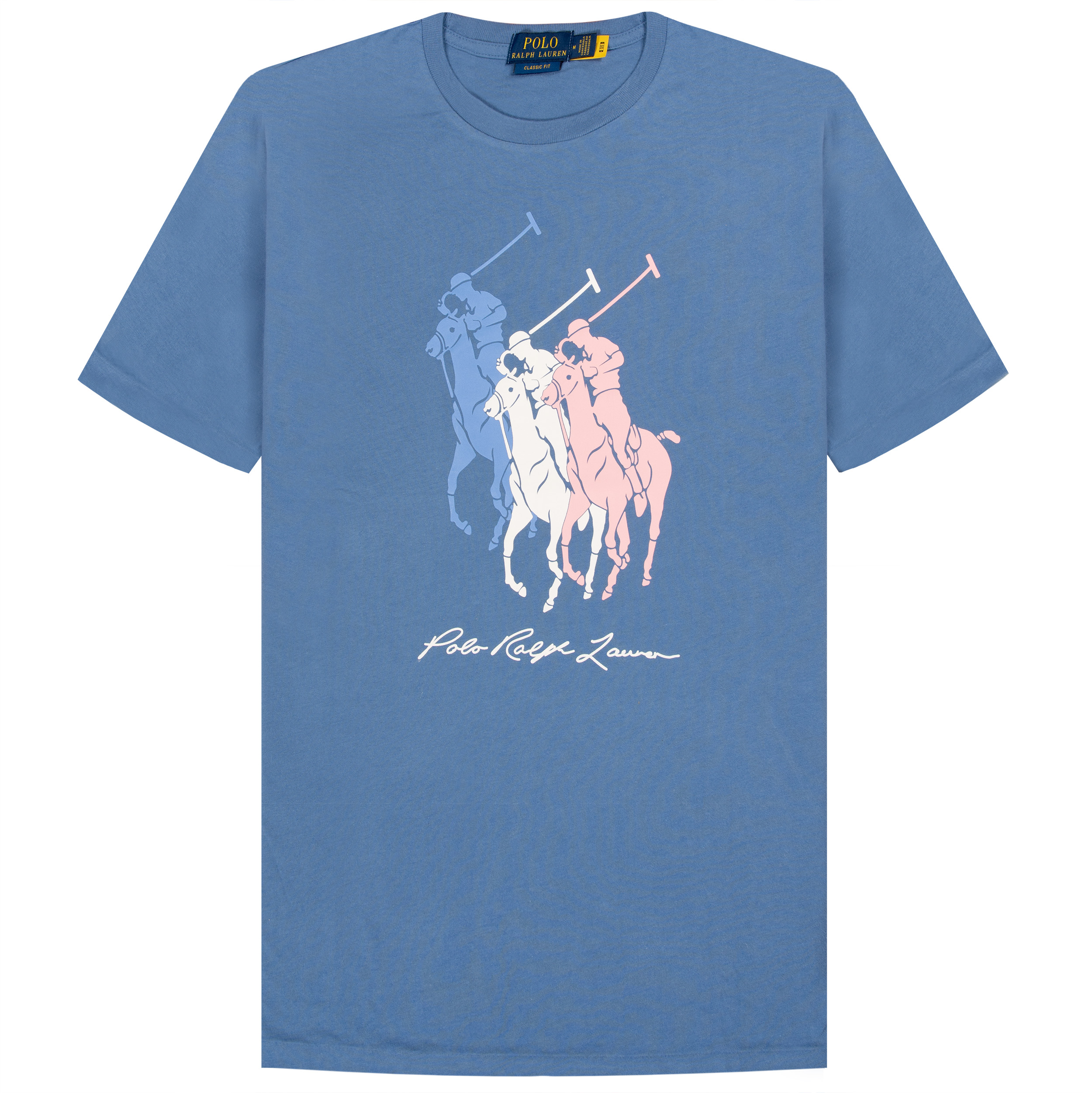 Polo Ralph Lauren Pony Motif Print T-Shirt Nimes Blue