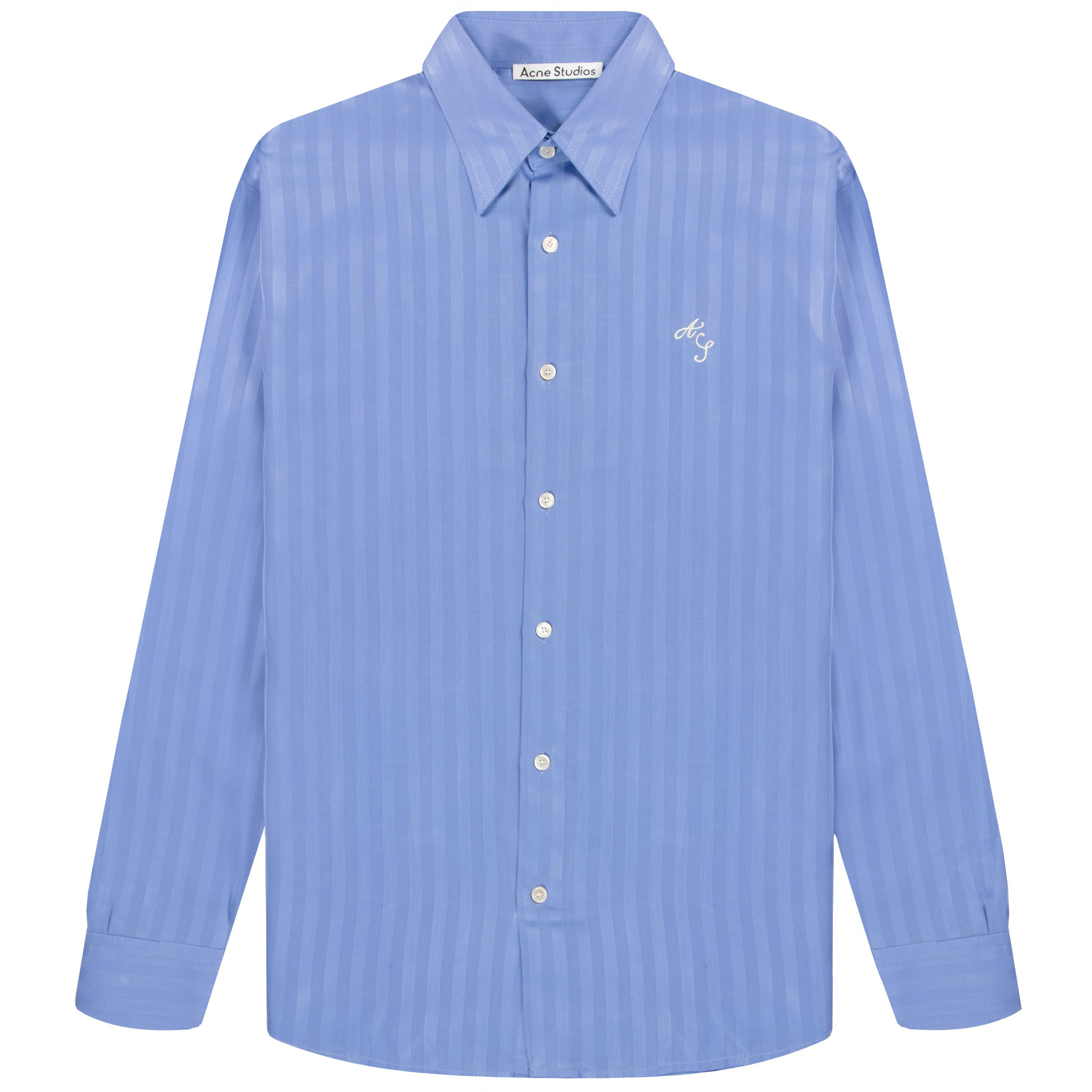 Acne Studios Mini Embroided Logo LS Shirt Cornflower Blue