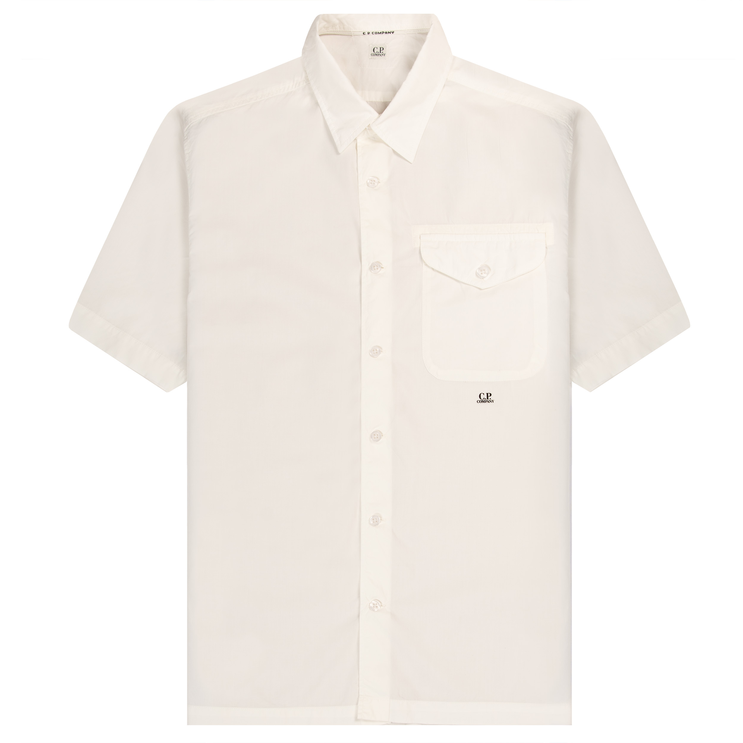 C.P. Company Popeline Pocket SS Shirt Gauze White