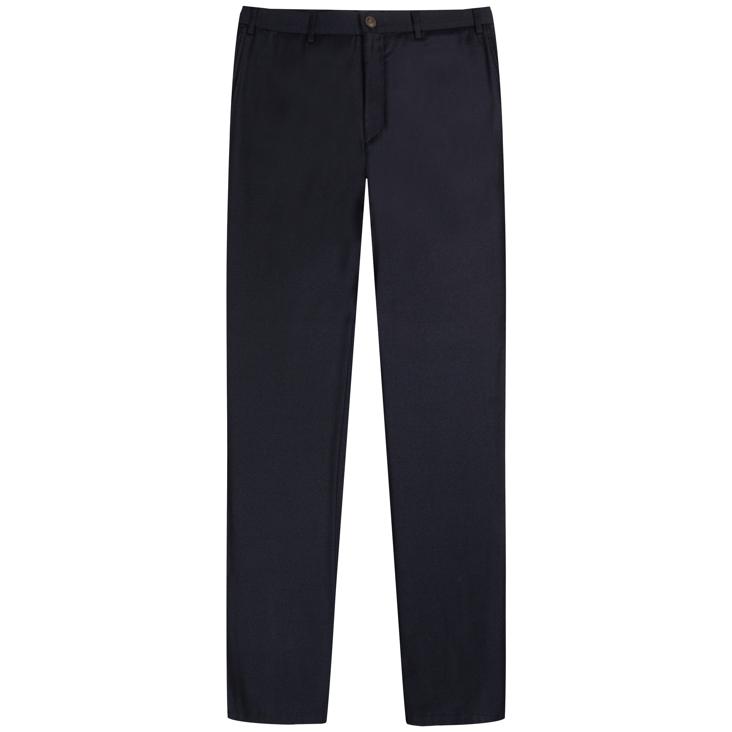 Canali Soft Flannel Trousers Navy