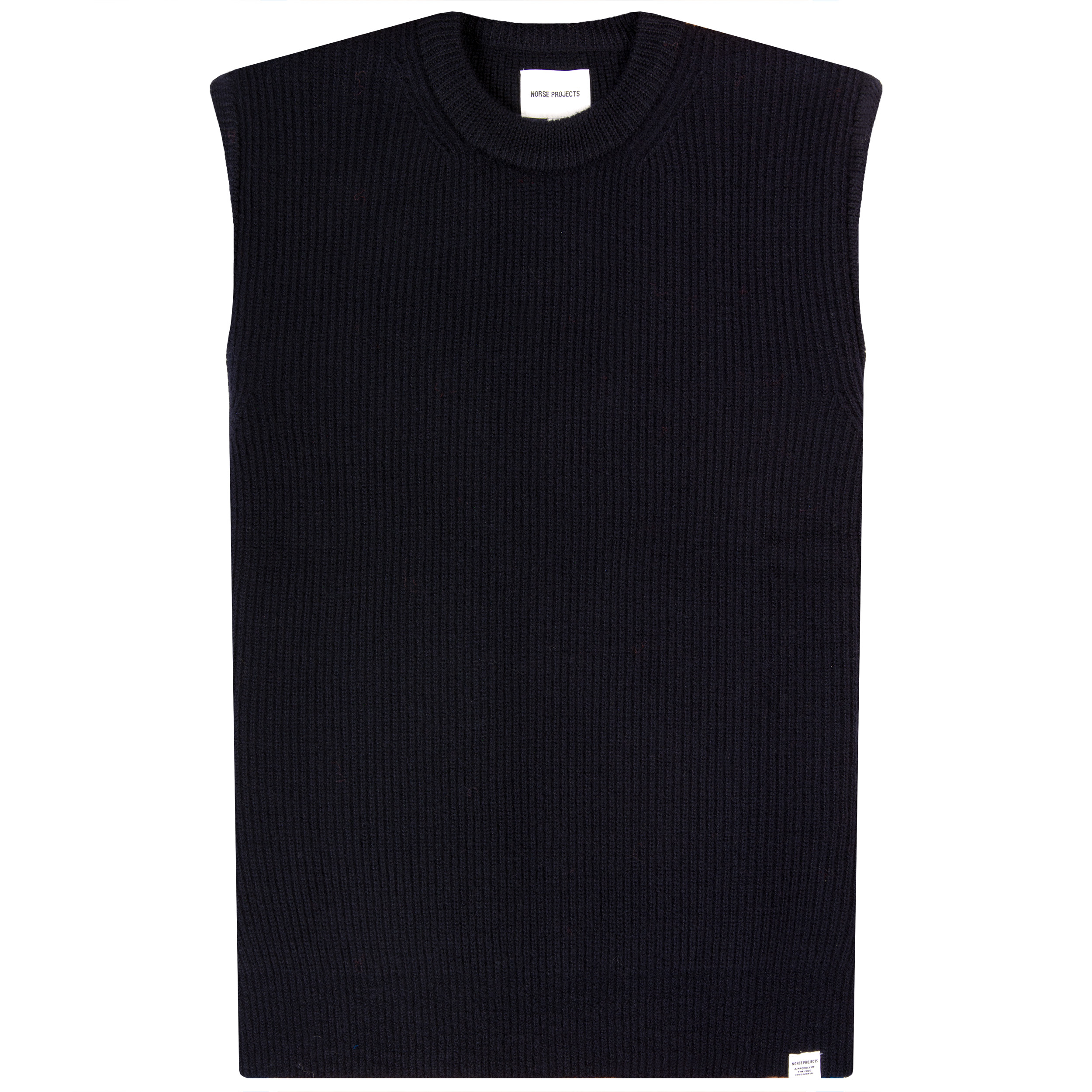 Norse Projects Manfred Wool Cotton Rib Vest Dark Navy
