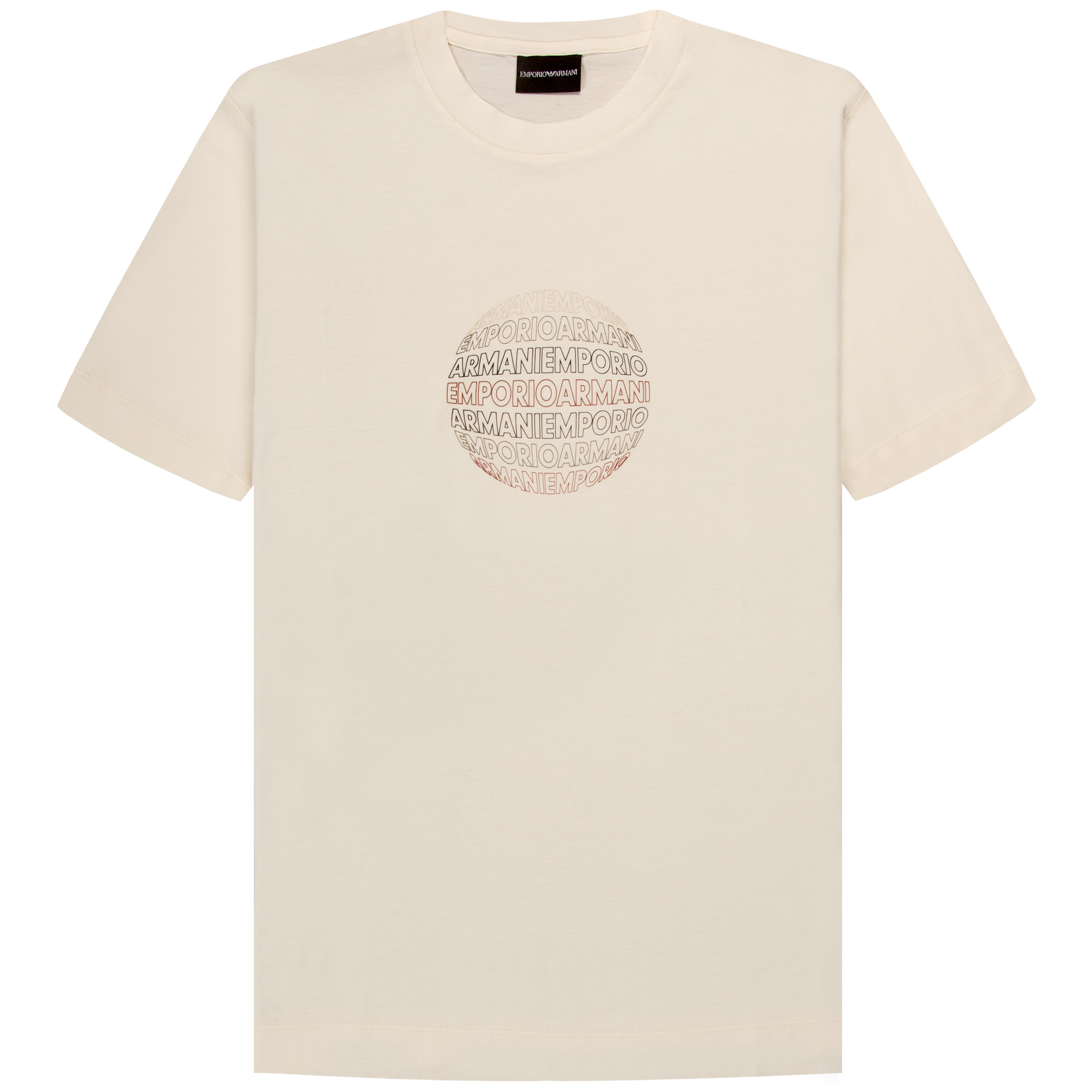 Emporio Armani Rubberised Stencil Logo T-Shirt White