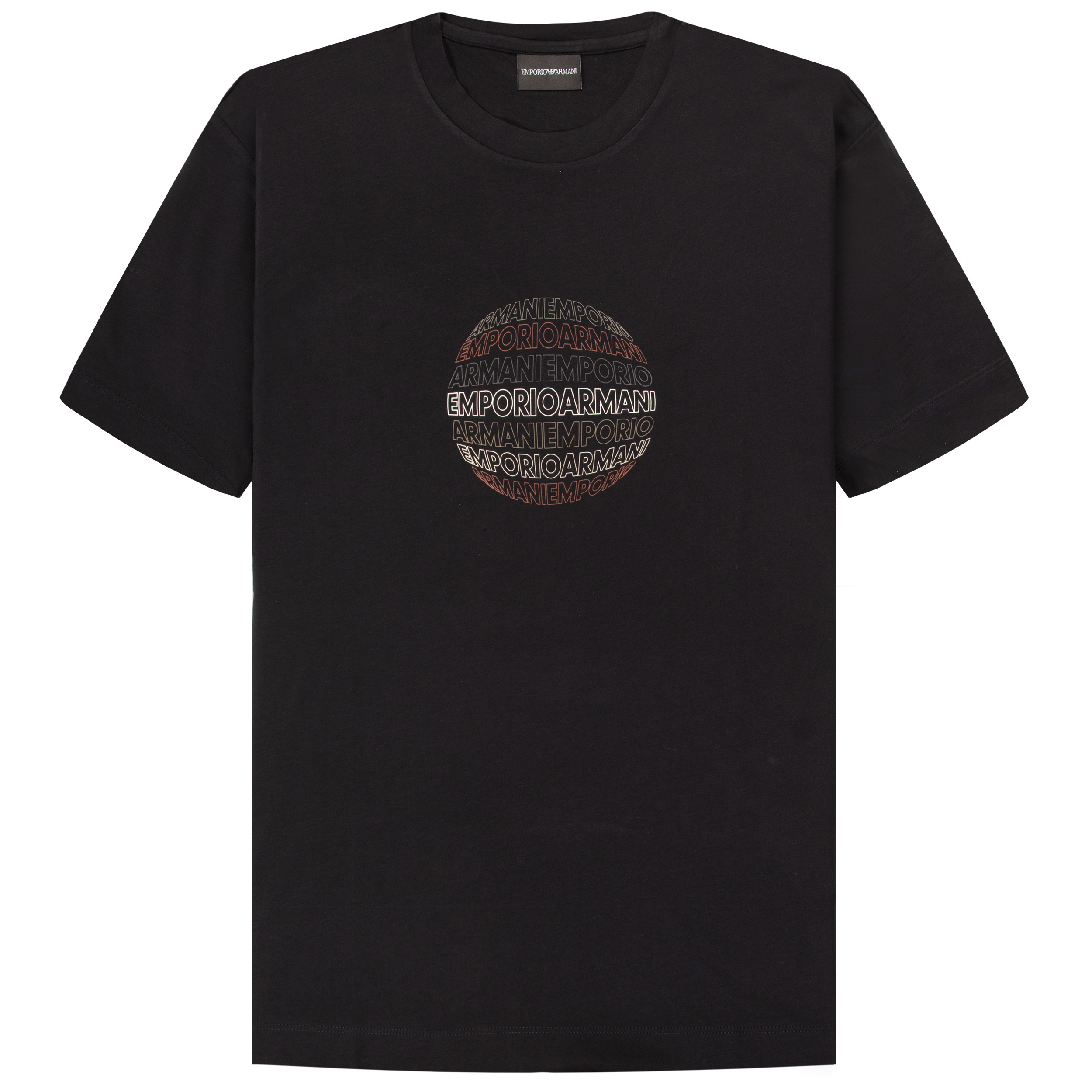 Emporio Armani Rubberised Stencil Logo T-Shirt Navy