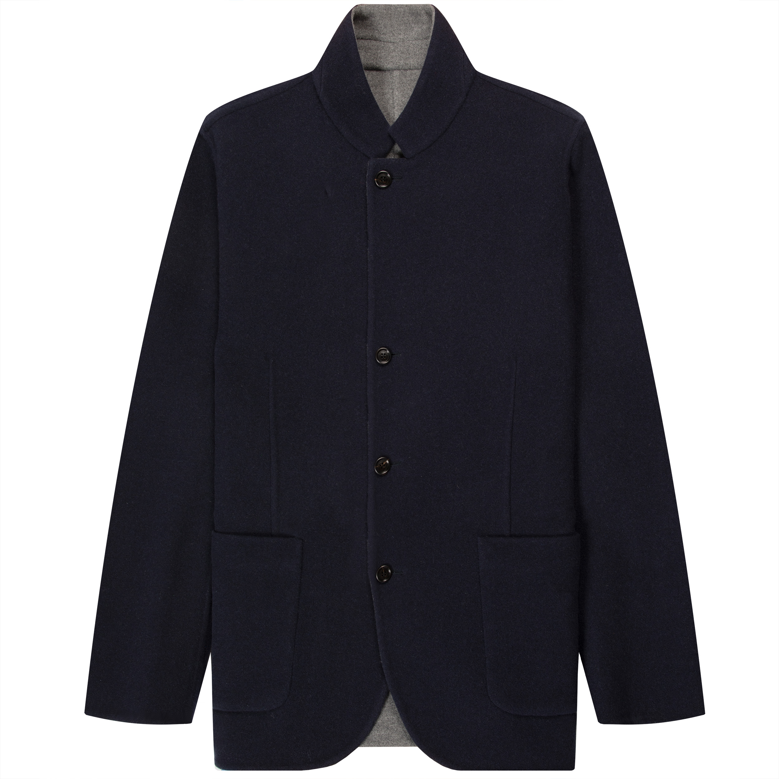 BRUNELLO CUCINELLI Reversible Cashmere Blazer Jacket Navy/Grey