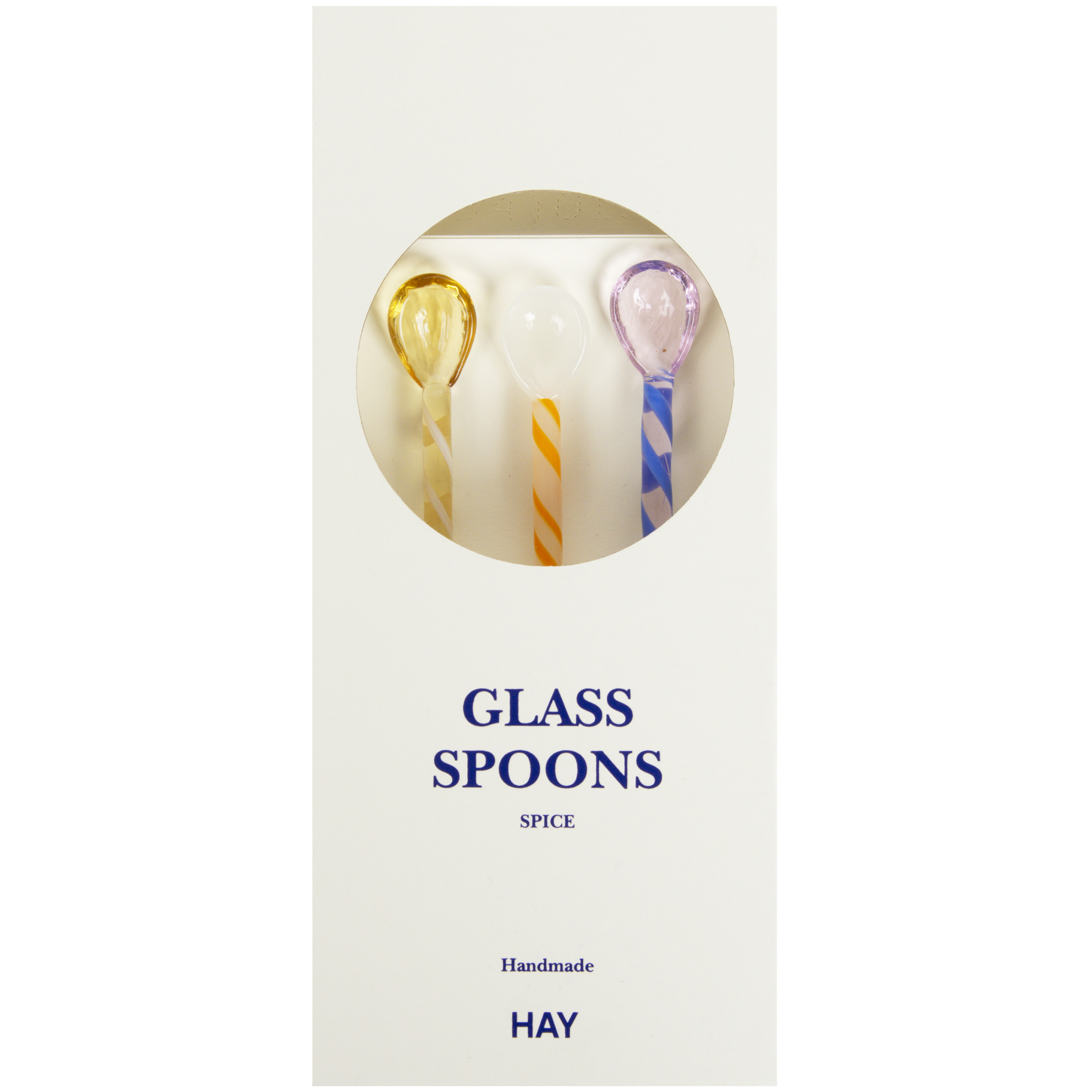 HAY ’Glass’ Spice Spoon Set of 3 Amber/Light Pink/White