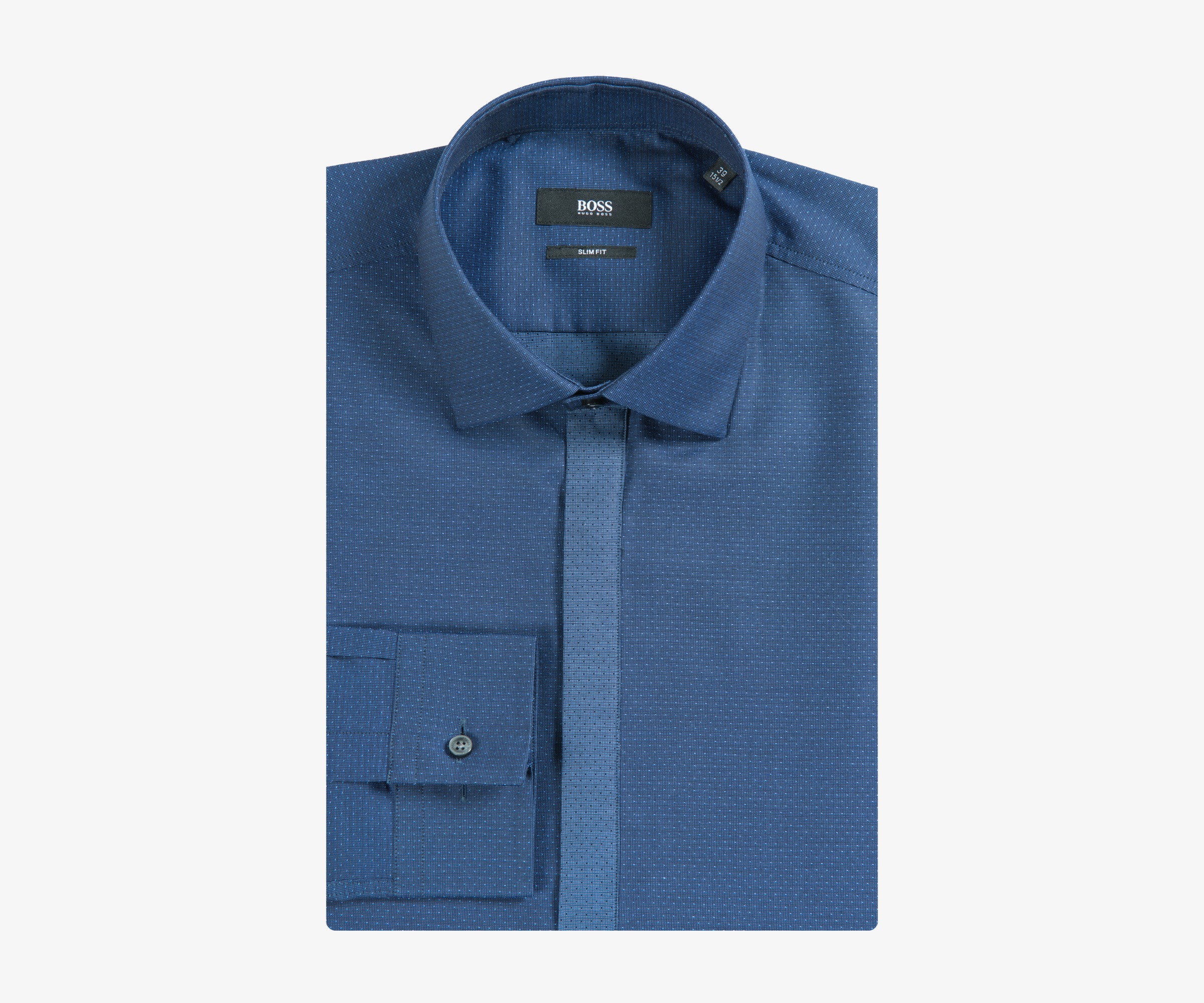 Hugo Boss ’Icarus’ Spotted Shirt Navy