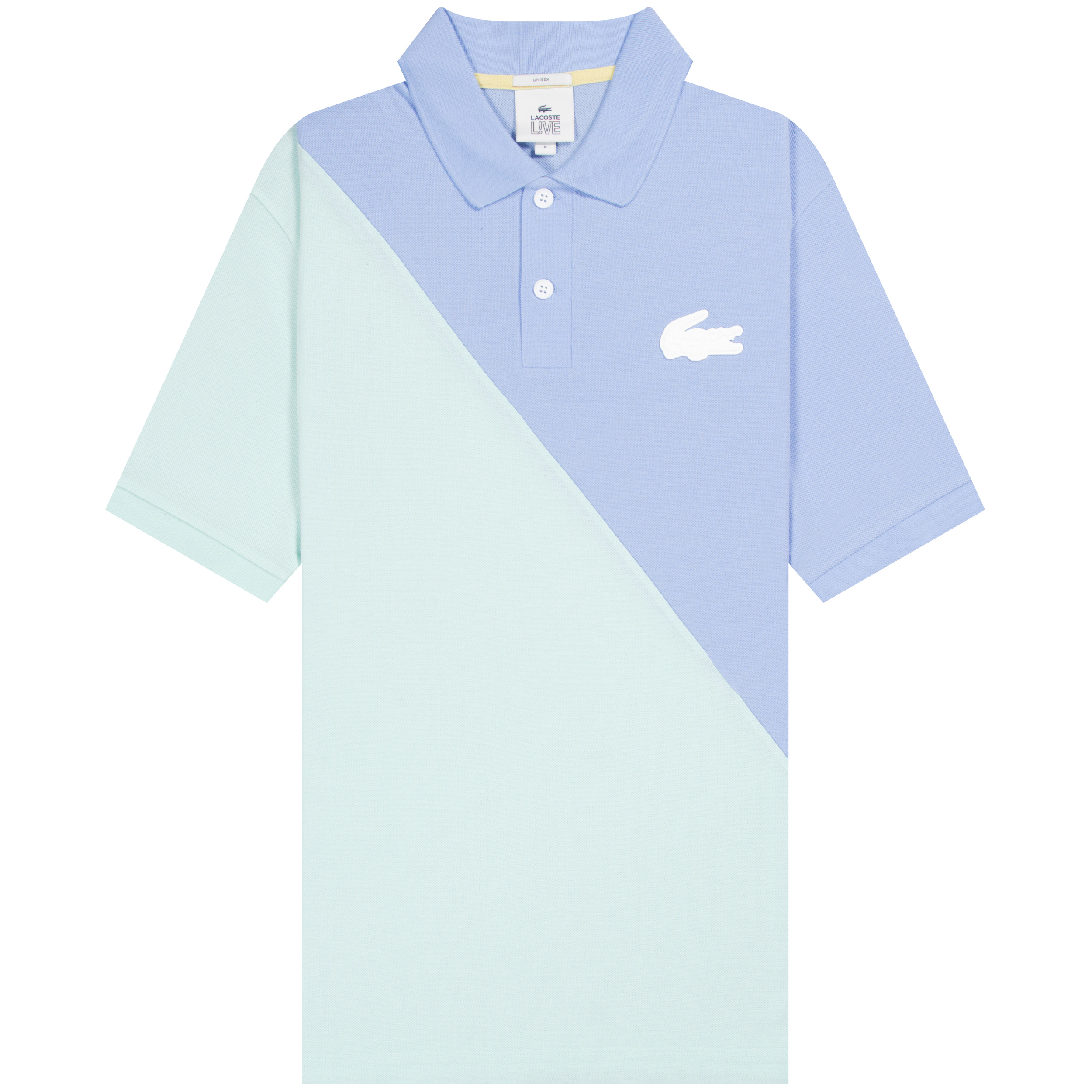 Lacoste ’Colourblock’ Cotton Polo Blue/Turquoise