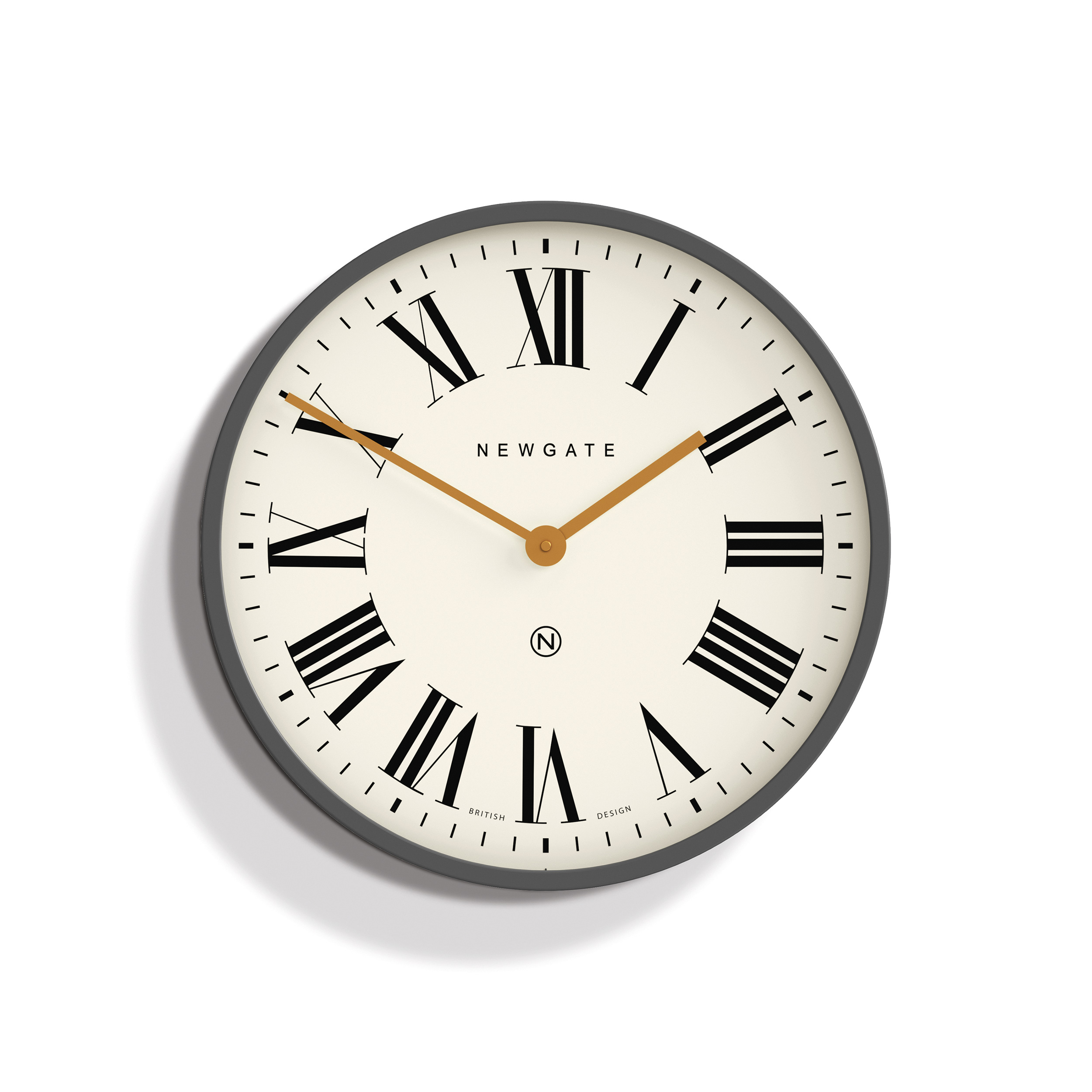 NEWGATE ’Mr Bulter’ Large Roman Numeral Wall Clock Grey/Cream
