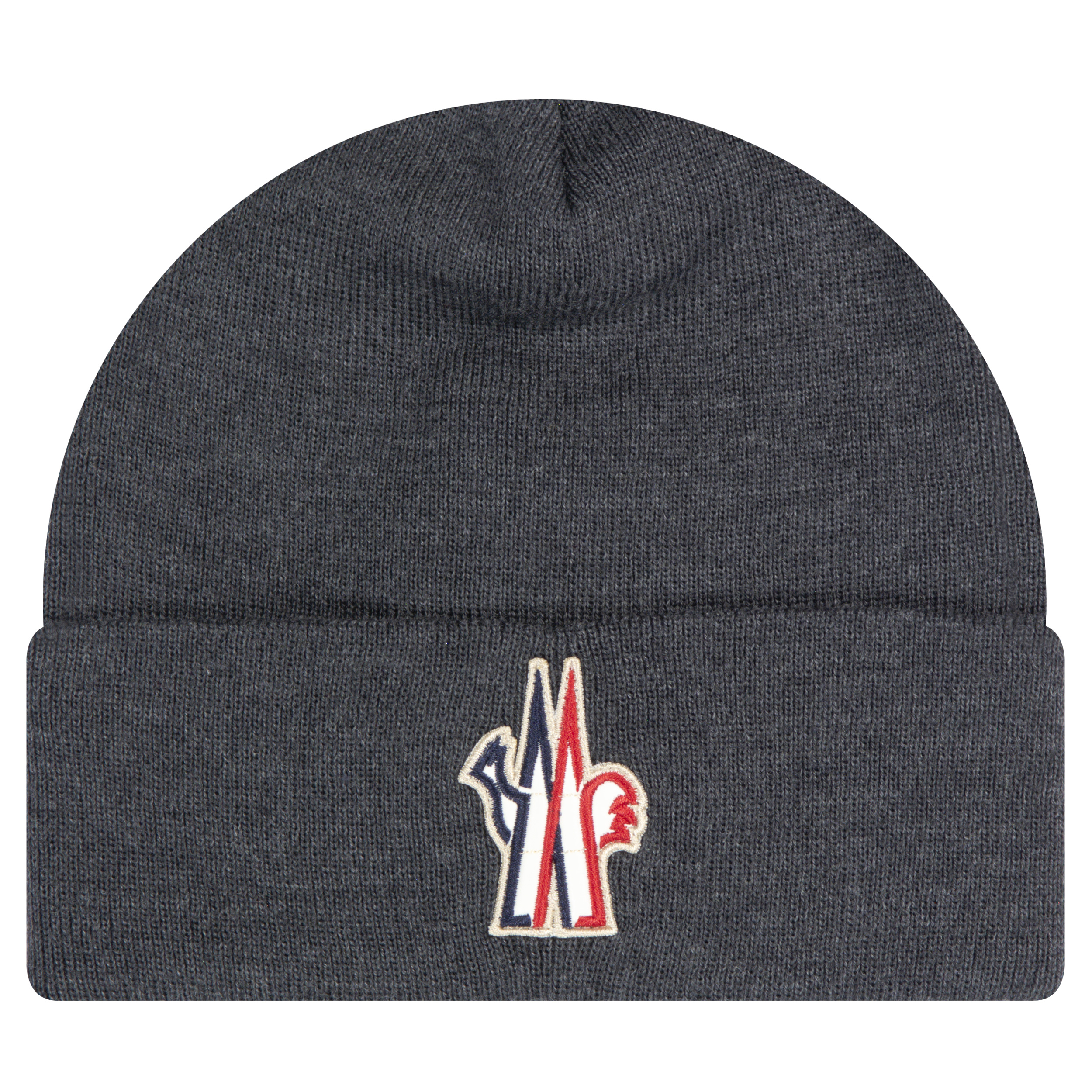 Moncler Grenoble ’Logo-Patch’ Knitted Beanie Charcoal Grey