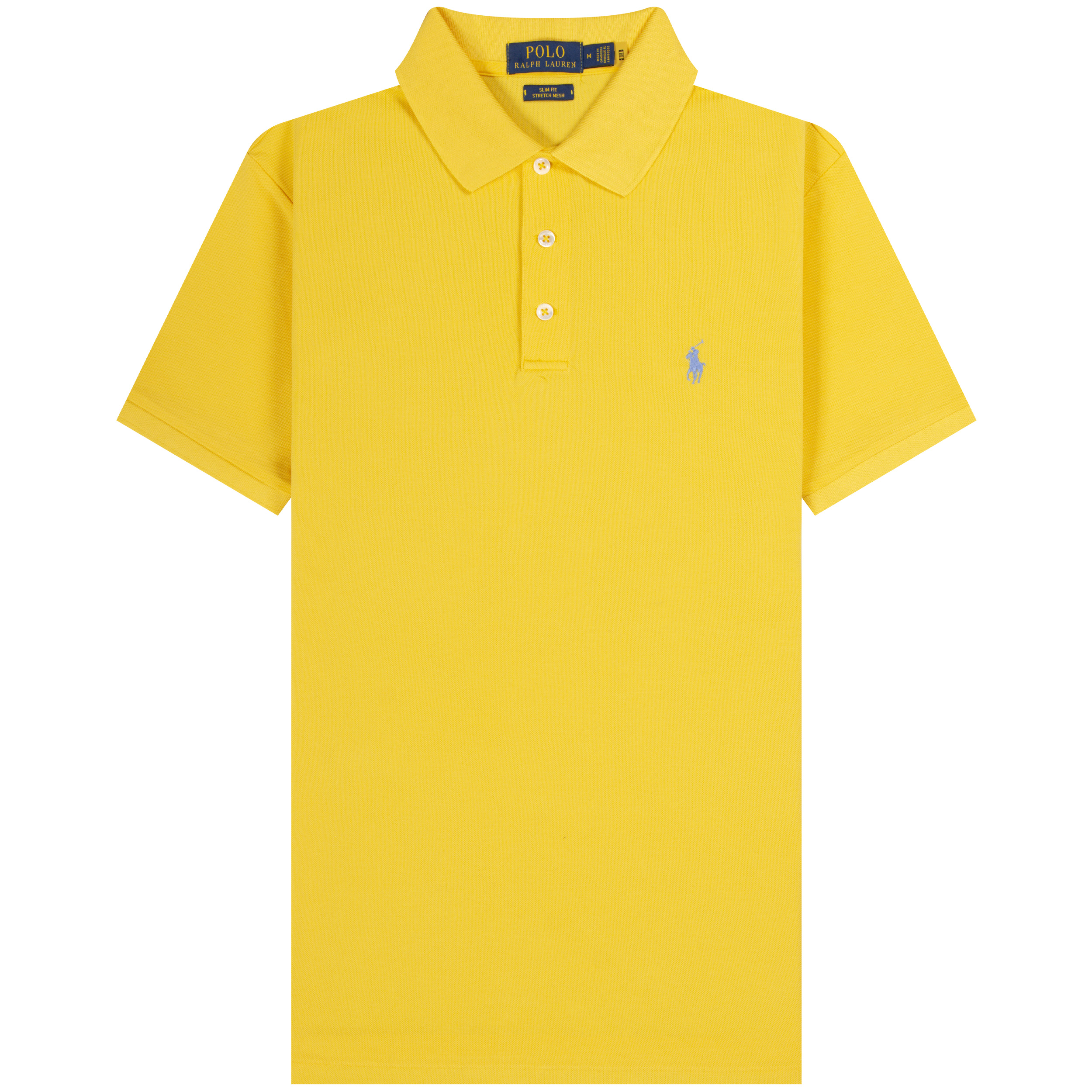 Polo Ralph Lauren ’Stretch Mesh’ Slim Fit Polo Yellow