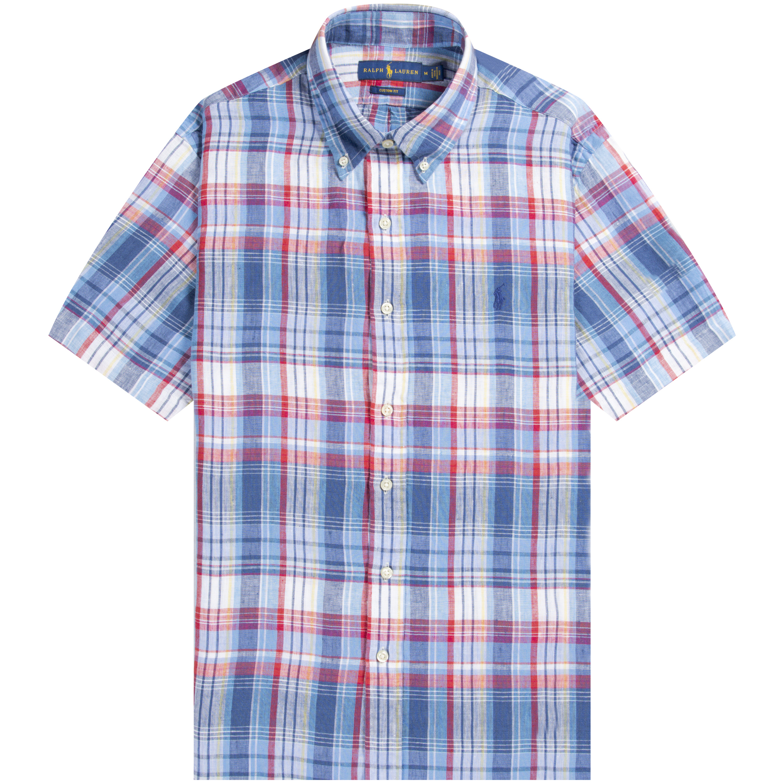 Polo Ralph Lauren ’Custom Fit’ Gingham Linen Shirt Red/Blue