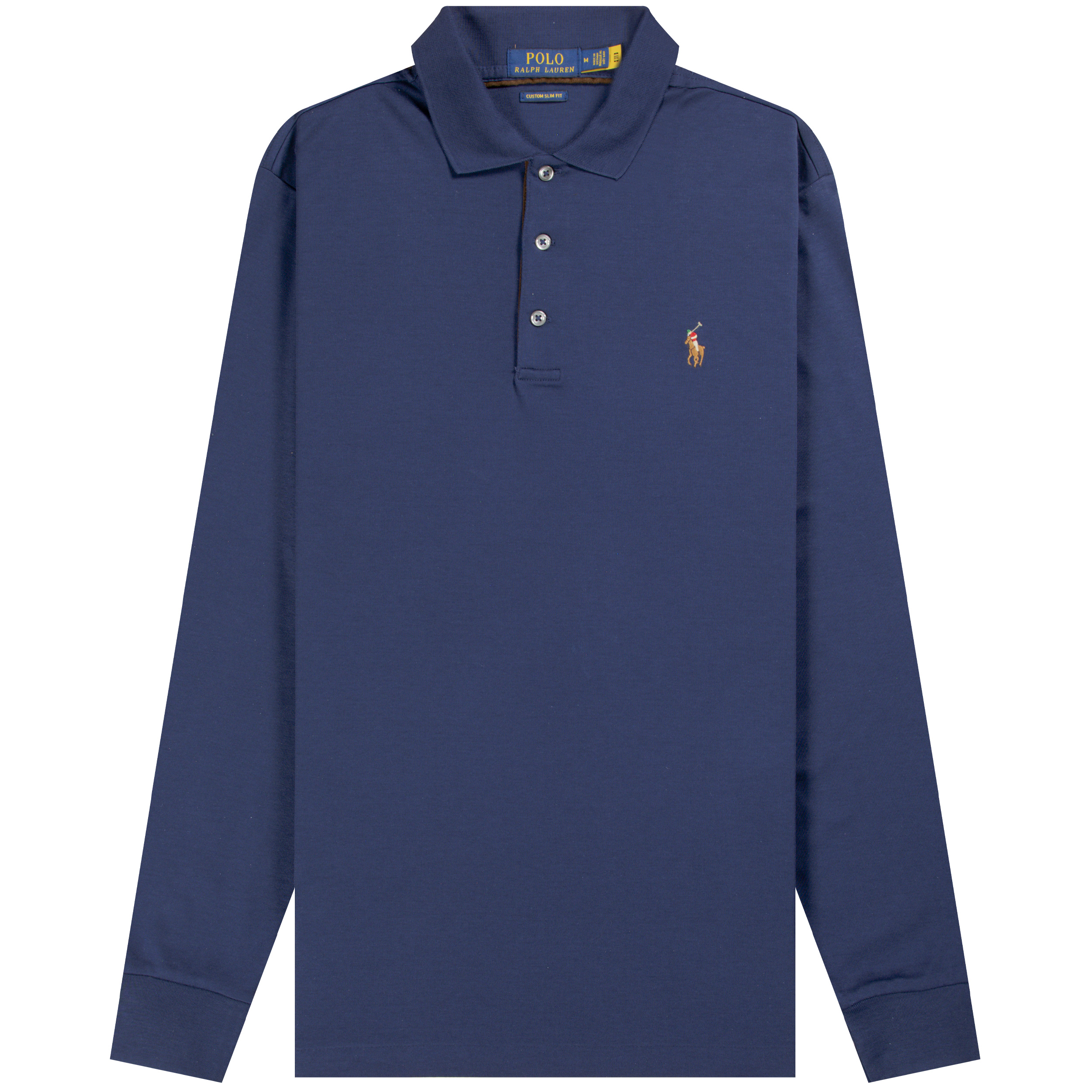 Polo Ralph Lauren ’Long Sleeve’ Slim Fit Soft Touch Polo Navy