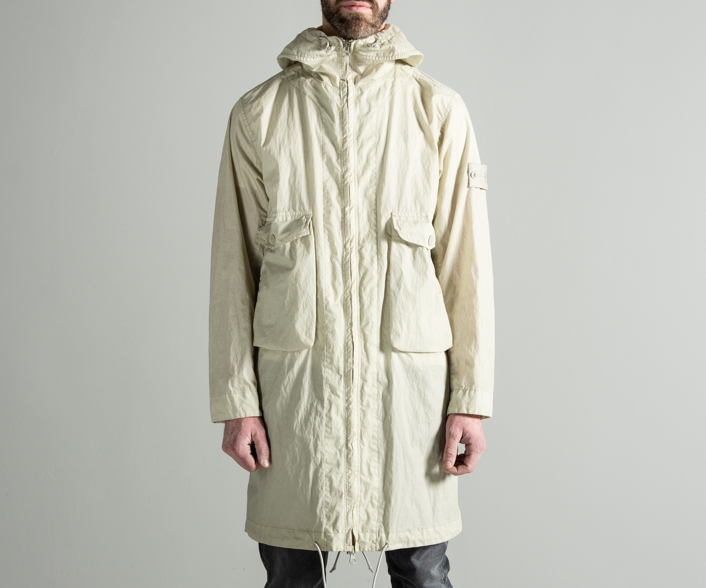 Stone Island 'Ghost Collection' '50 Fili' Hooded Parka Beige
