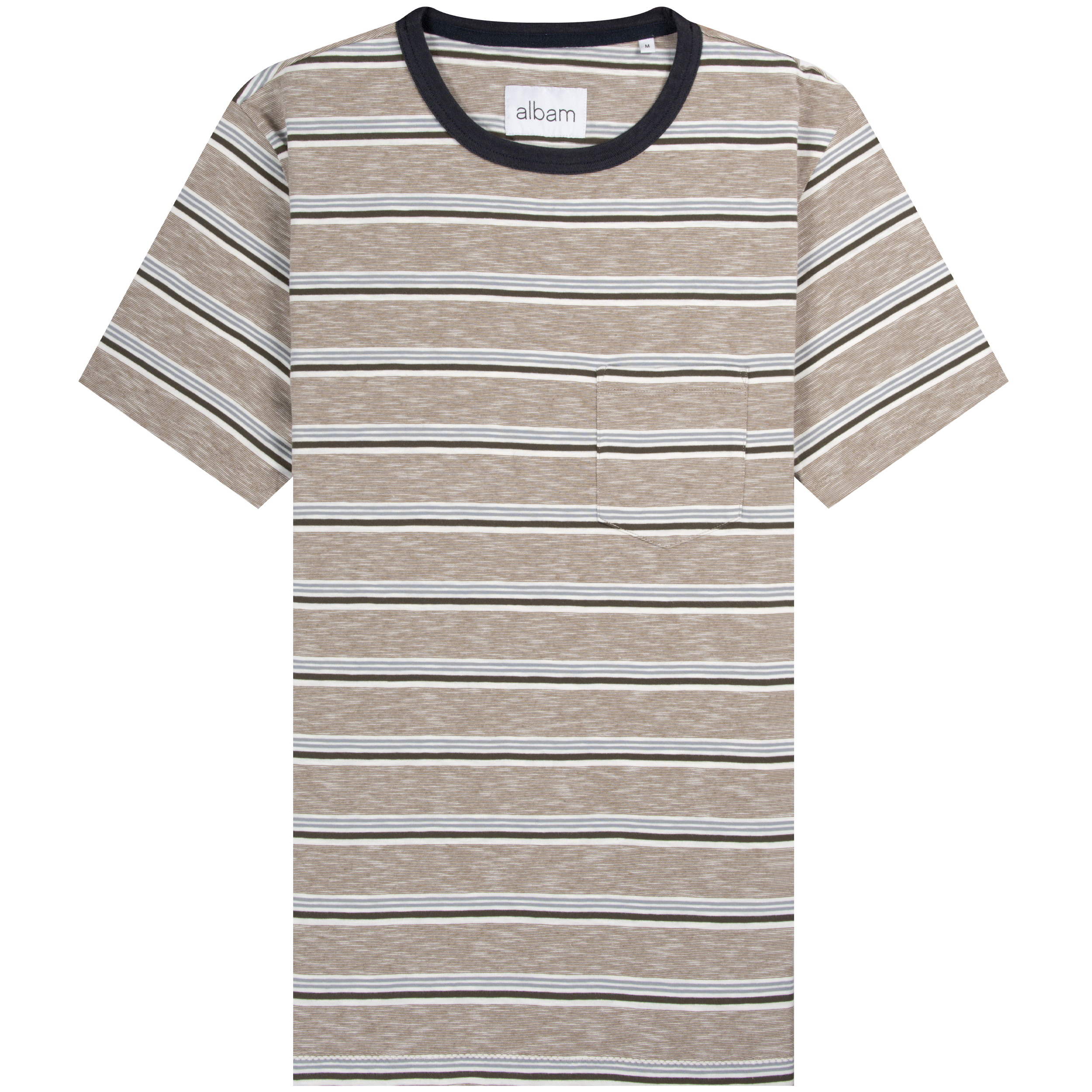 ALBAM ’Heritage Stripe’ T-Shirt Mushroom