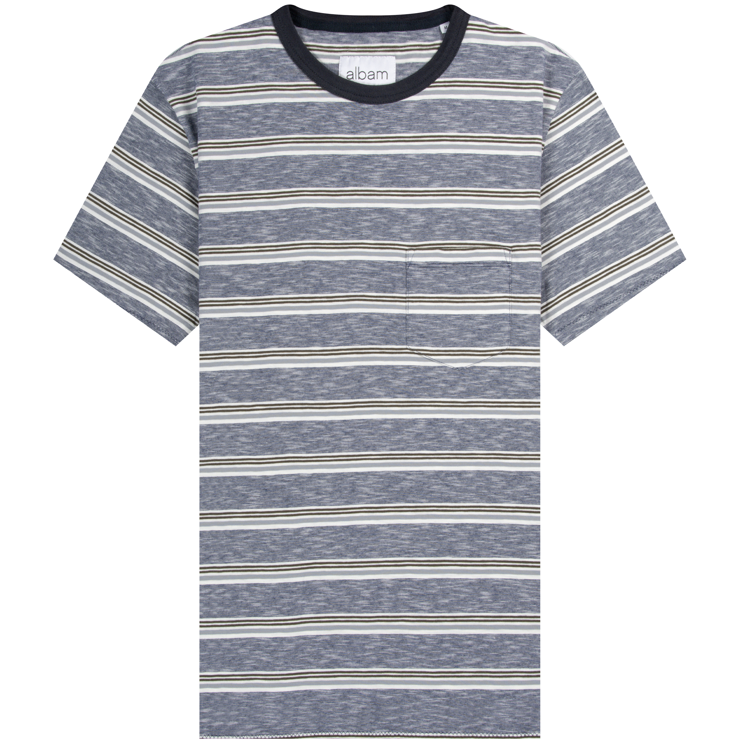 ALBAM ’Heritage Stripe’ T-Shirt Navy
