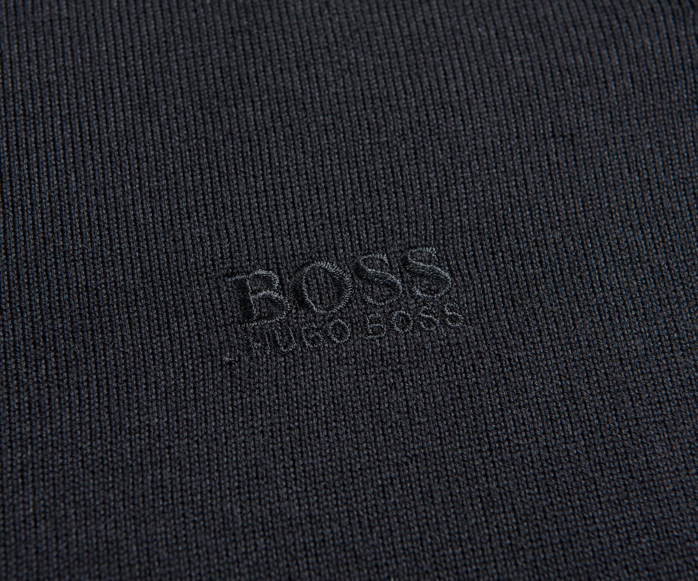 Hugo Boss 'Baram-L' Regular Fit Merino Wool V-Neck Knit Black