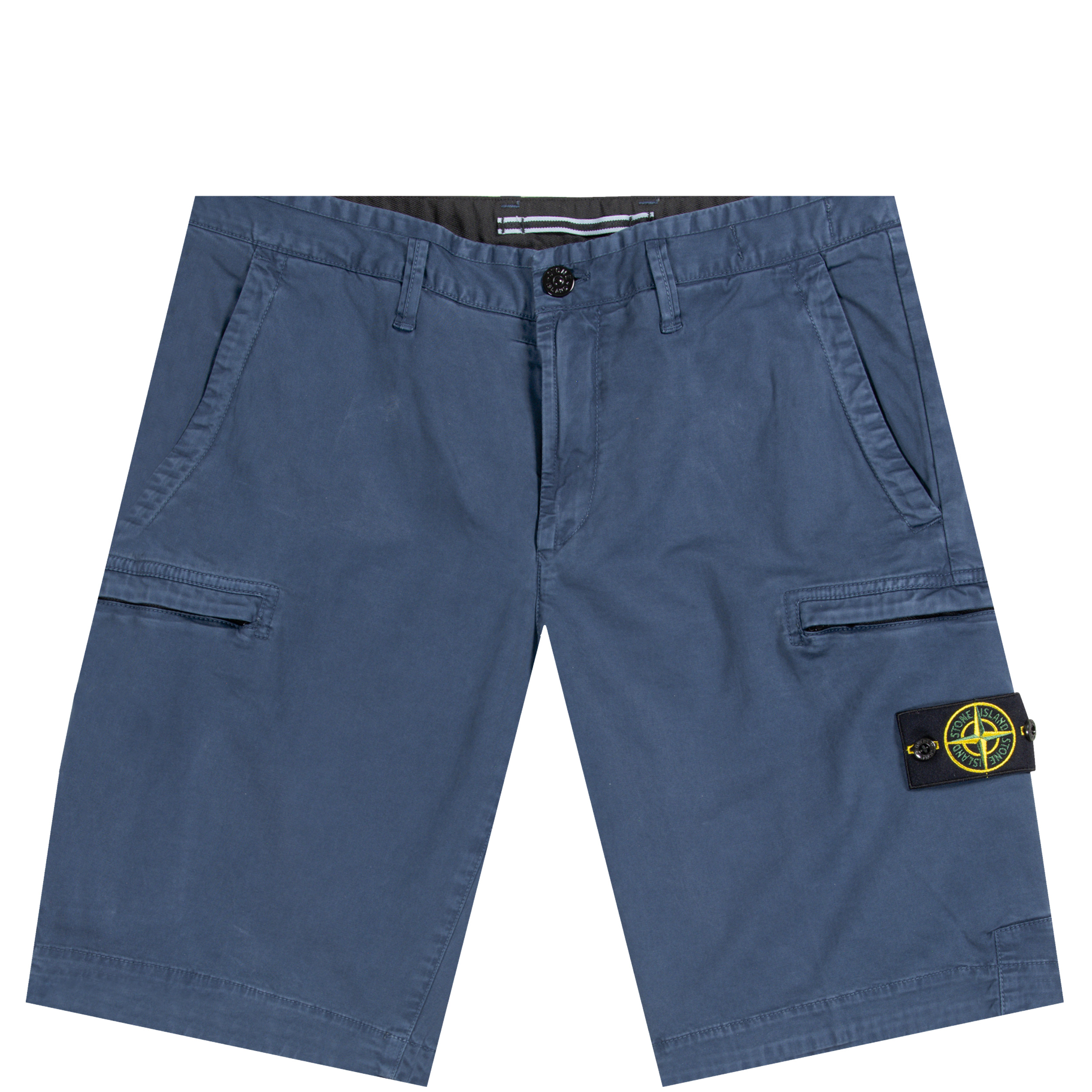 Stone Island Cargo Shorts Zip Pocket Blue Marine