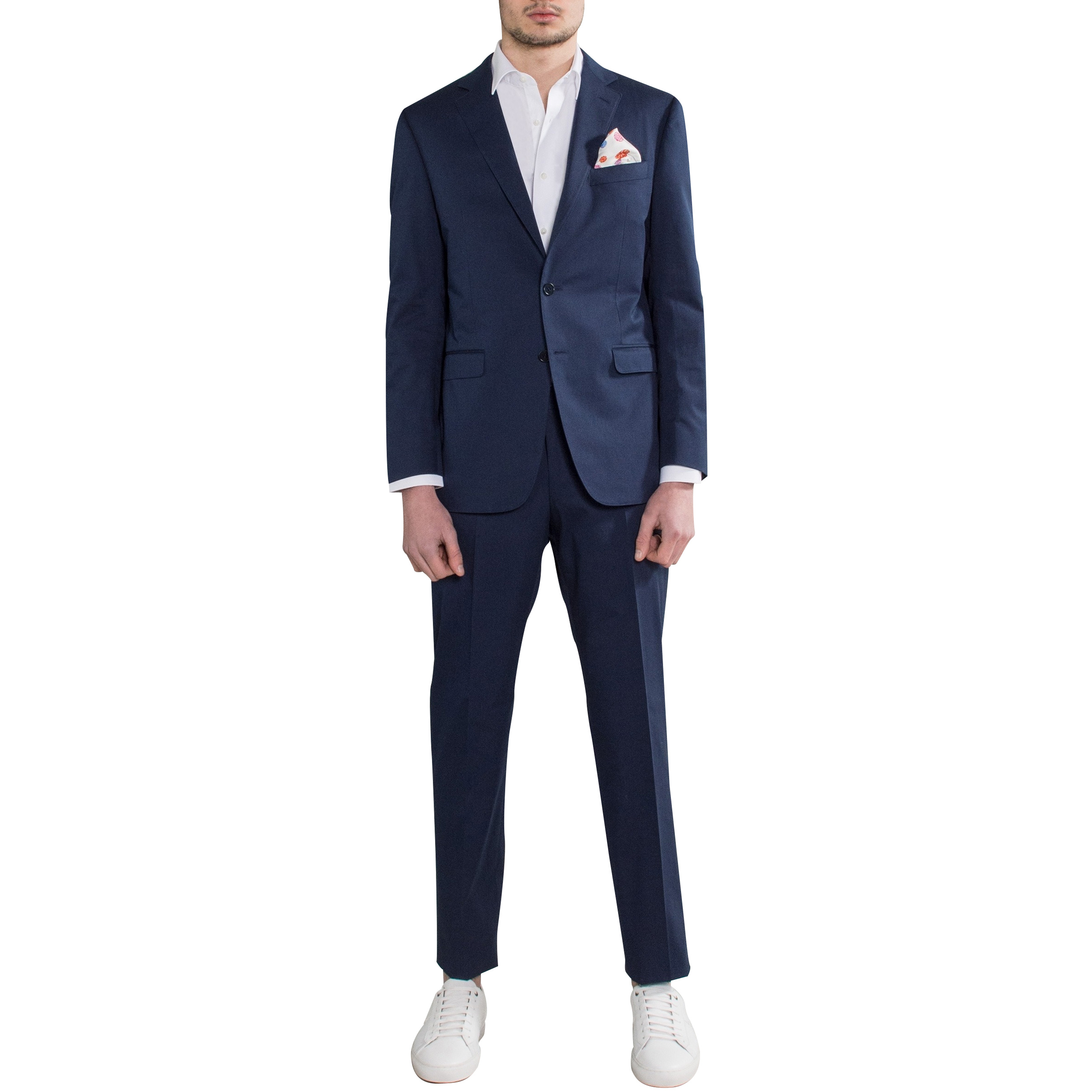 Canali 'Milano' Slim Fit Cotton Suit Navy