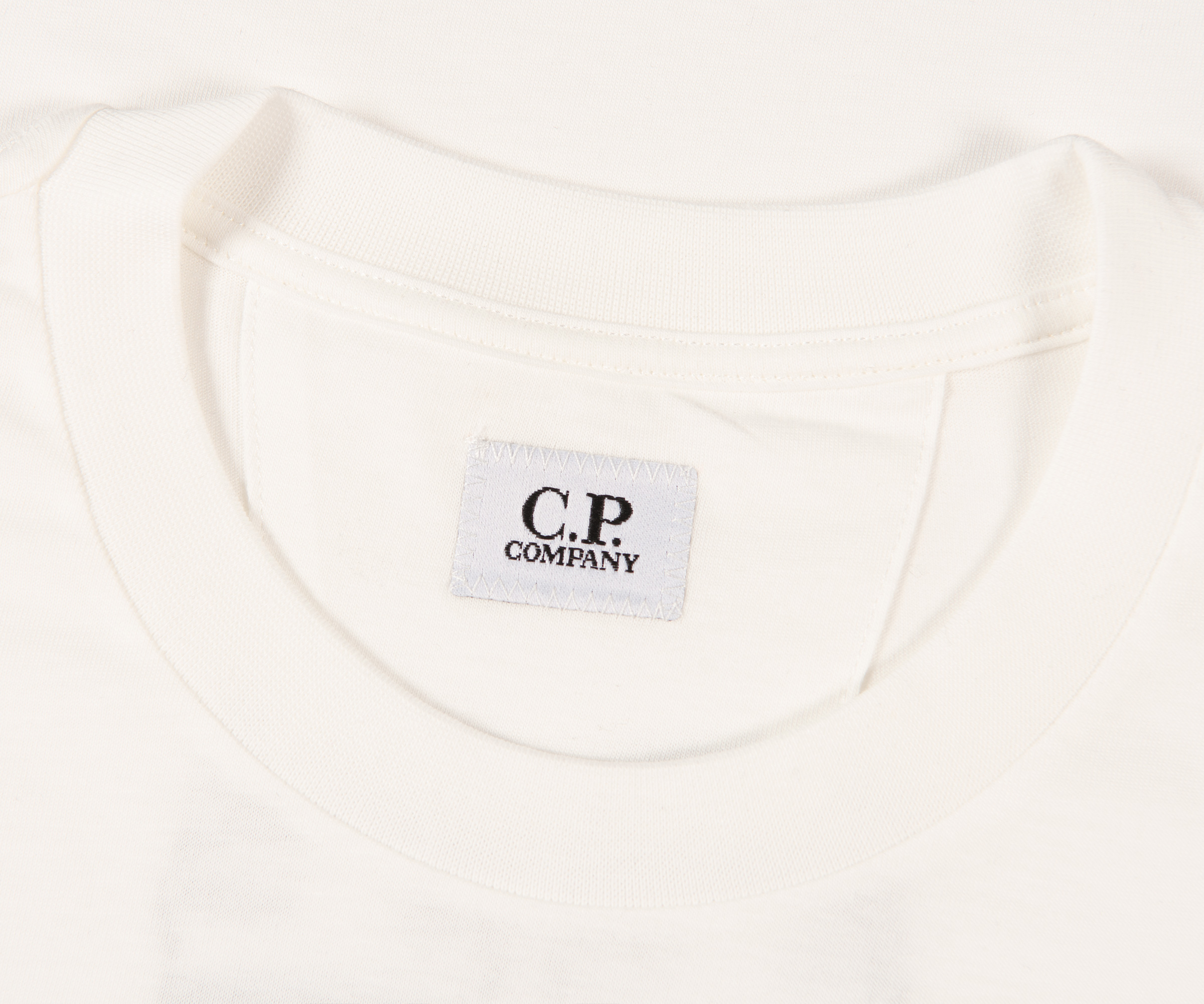 C.P. Company CP Company 'Jersey Reverse' Logo T-Shirt White