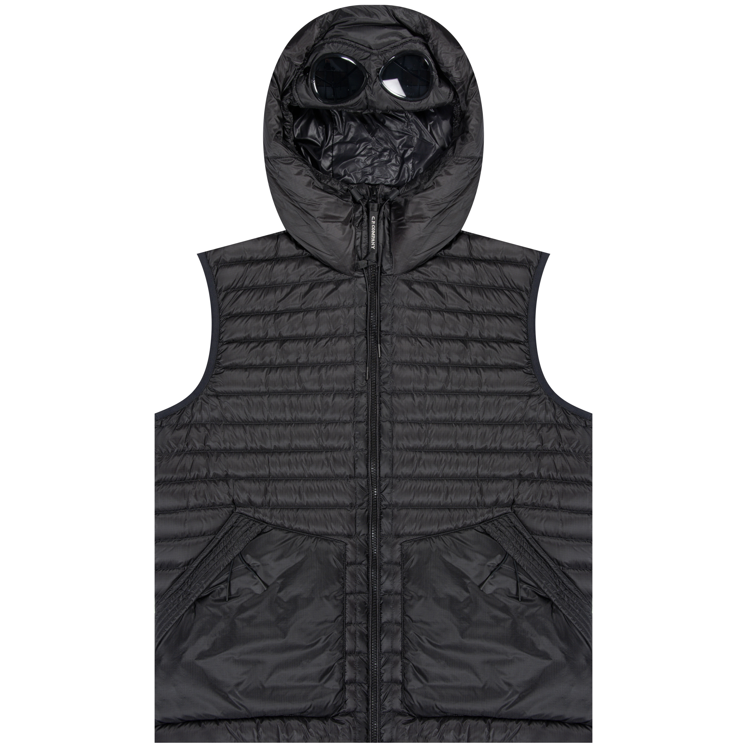CP Company 'Shell-R' Pocket Quilted Goggle Gilet Black
