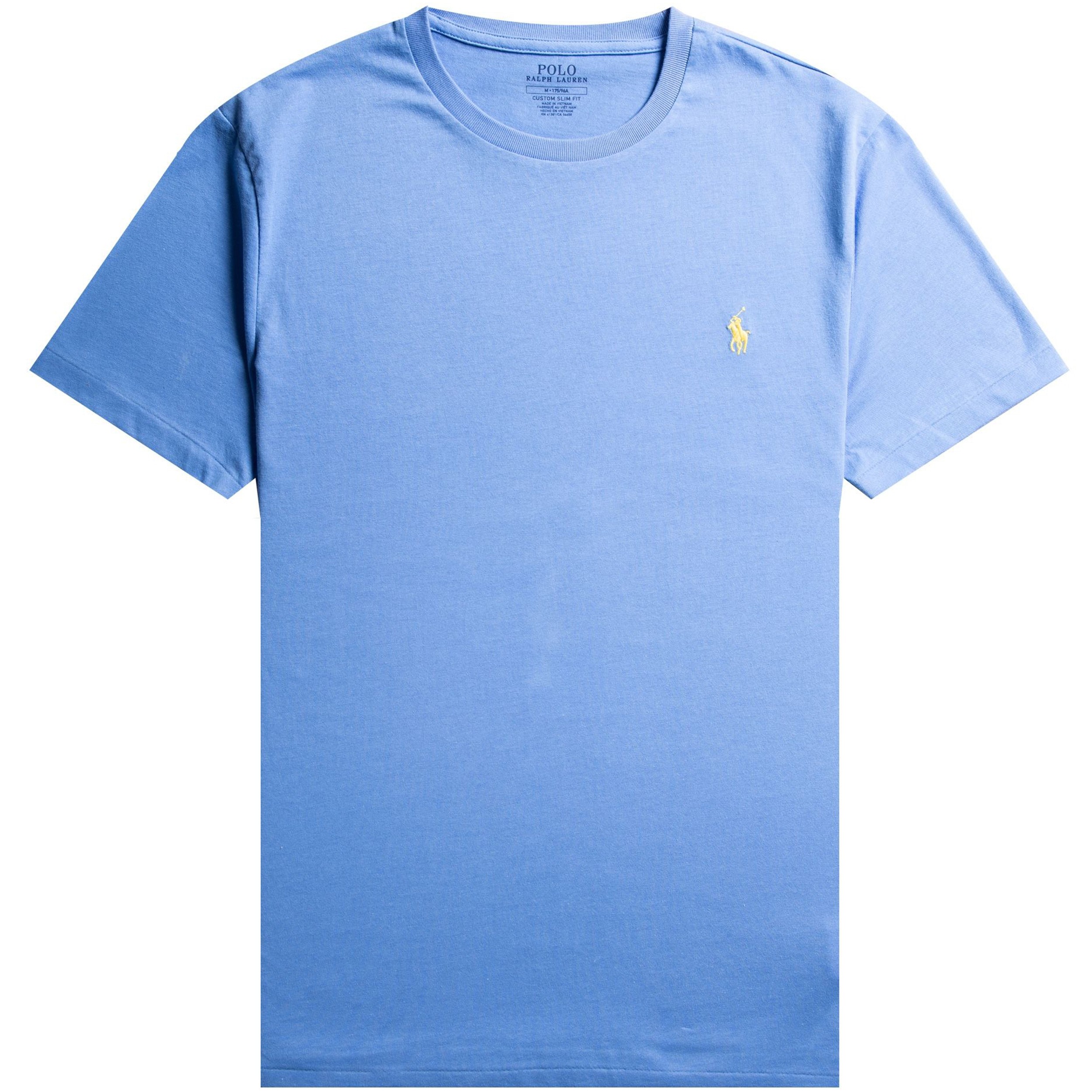kompakt ikke udkast Polo Ralph Lauren Ralph Lauren Custom Slim Fit Crew Neck T-Shirt Baby Blue
