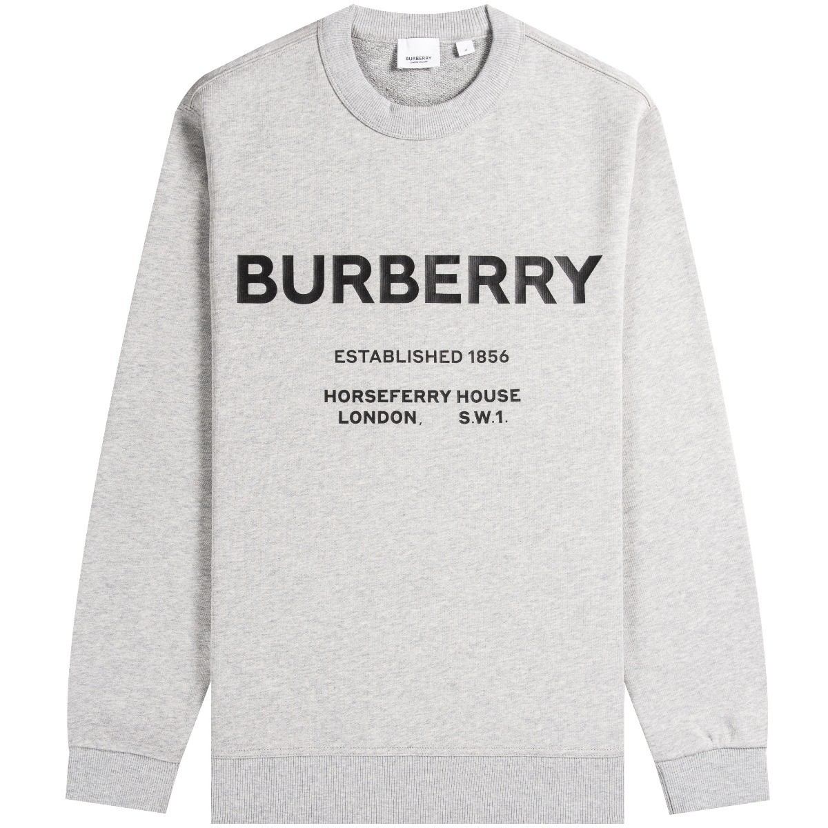 Burberry 'Martley' Horseferry Logo Cotton Sweatshirt Grey