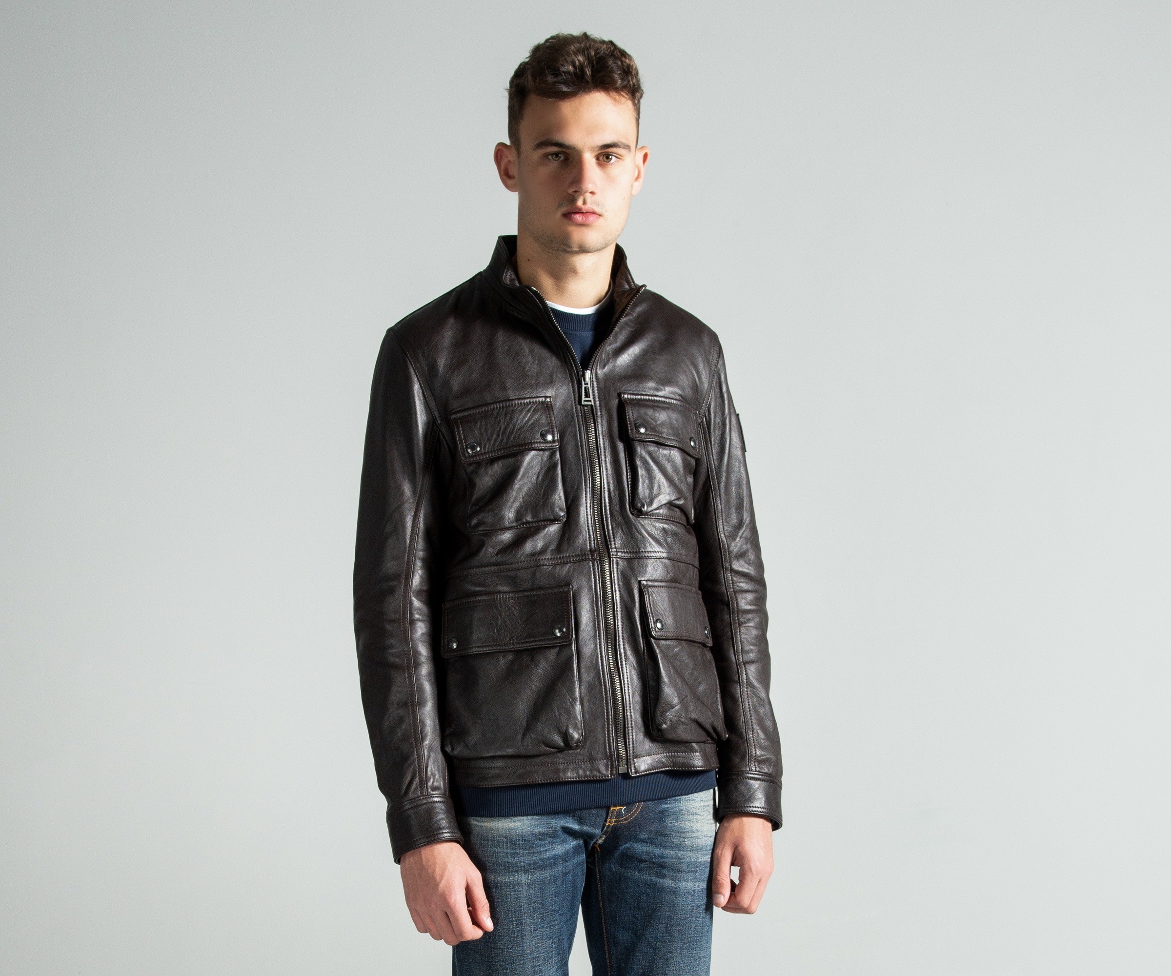 'New Brad' Leather Jacket Brown