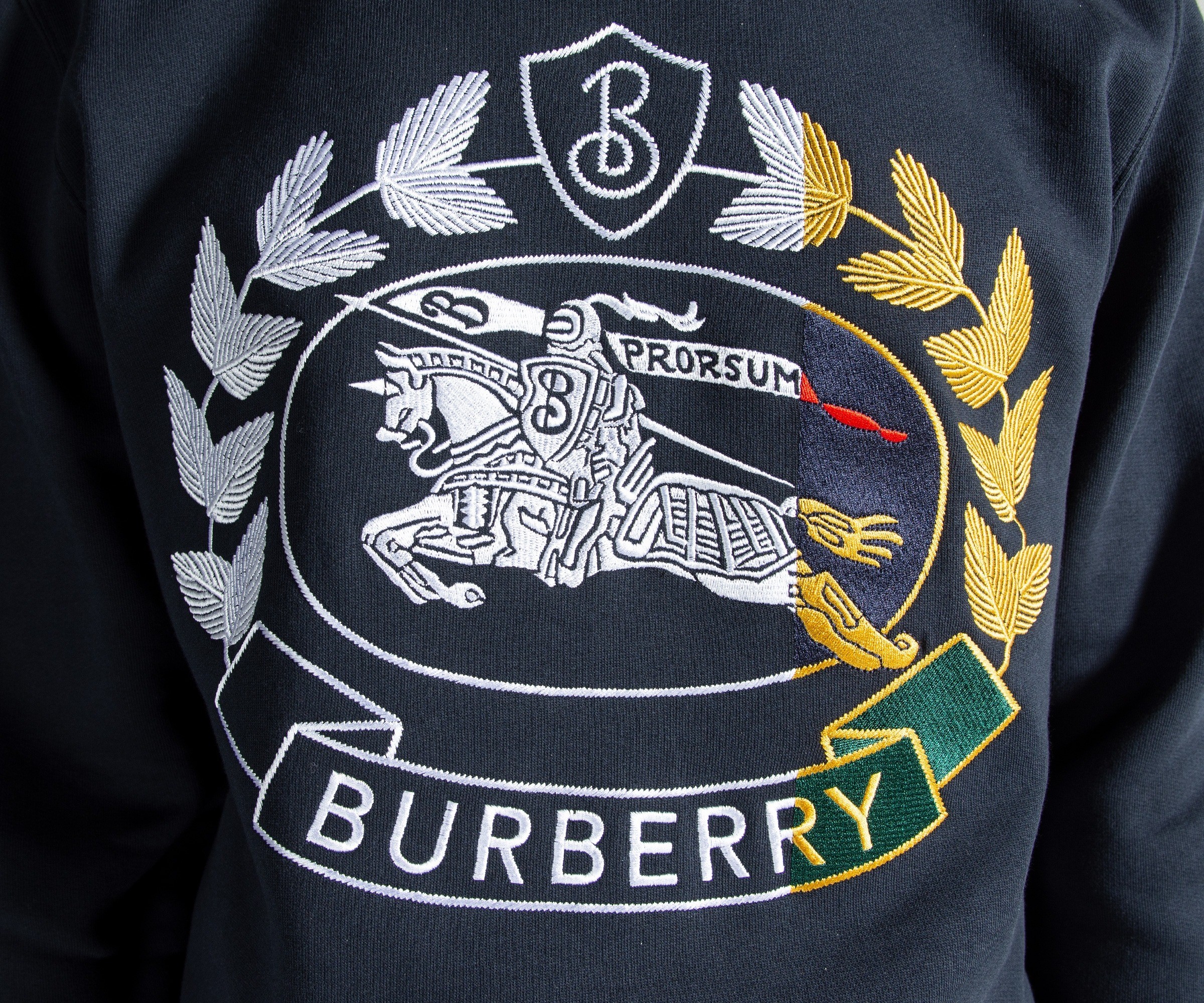Burberry 'Renshaw' Embroidered Crest Sweatshirt Navy
