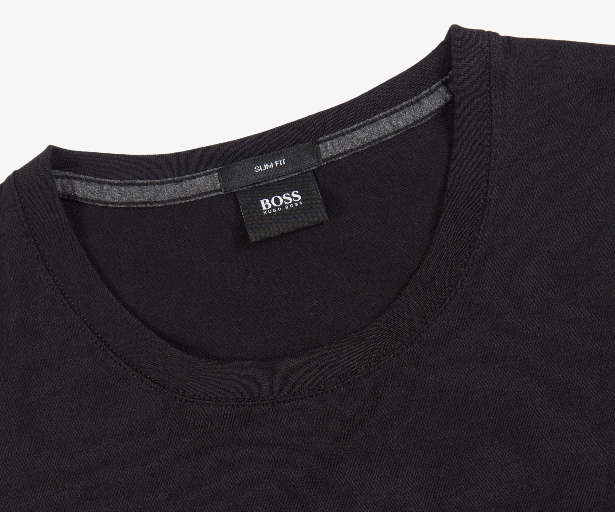 Boss 09' Plain Slim Fit Luxury T-Shirt Black