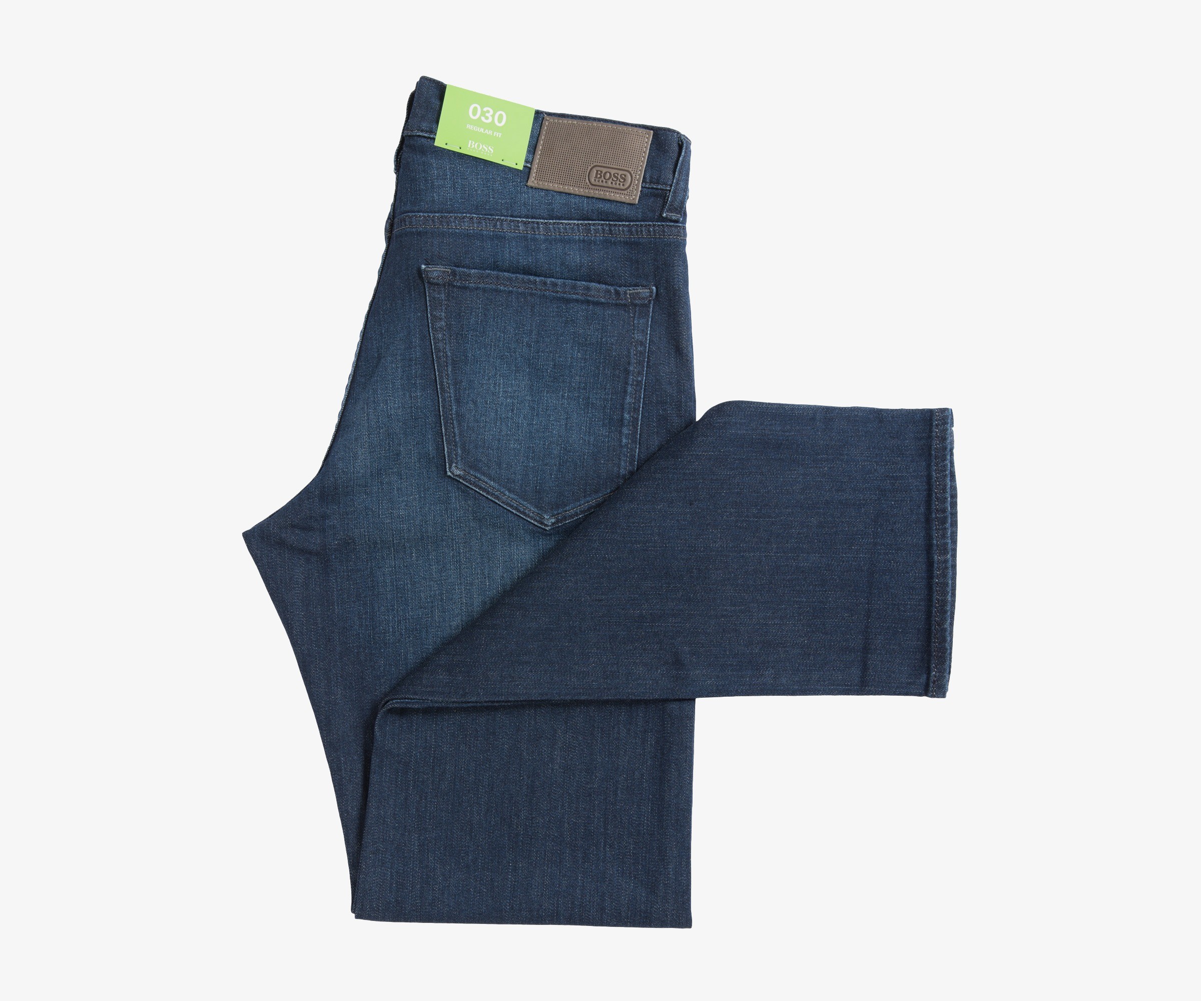 marxisme dialekt dødbringende Hugo Boss Green 'C-Maine1' Regular Fit Mid Wash Stretch Jeans Blue