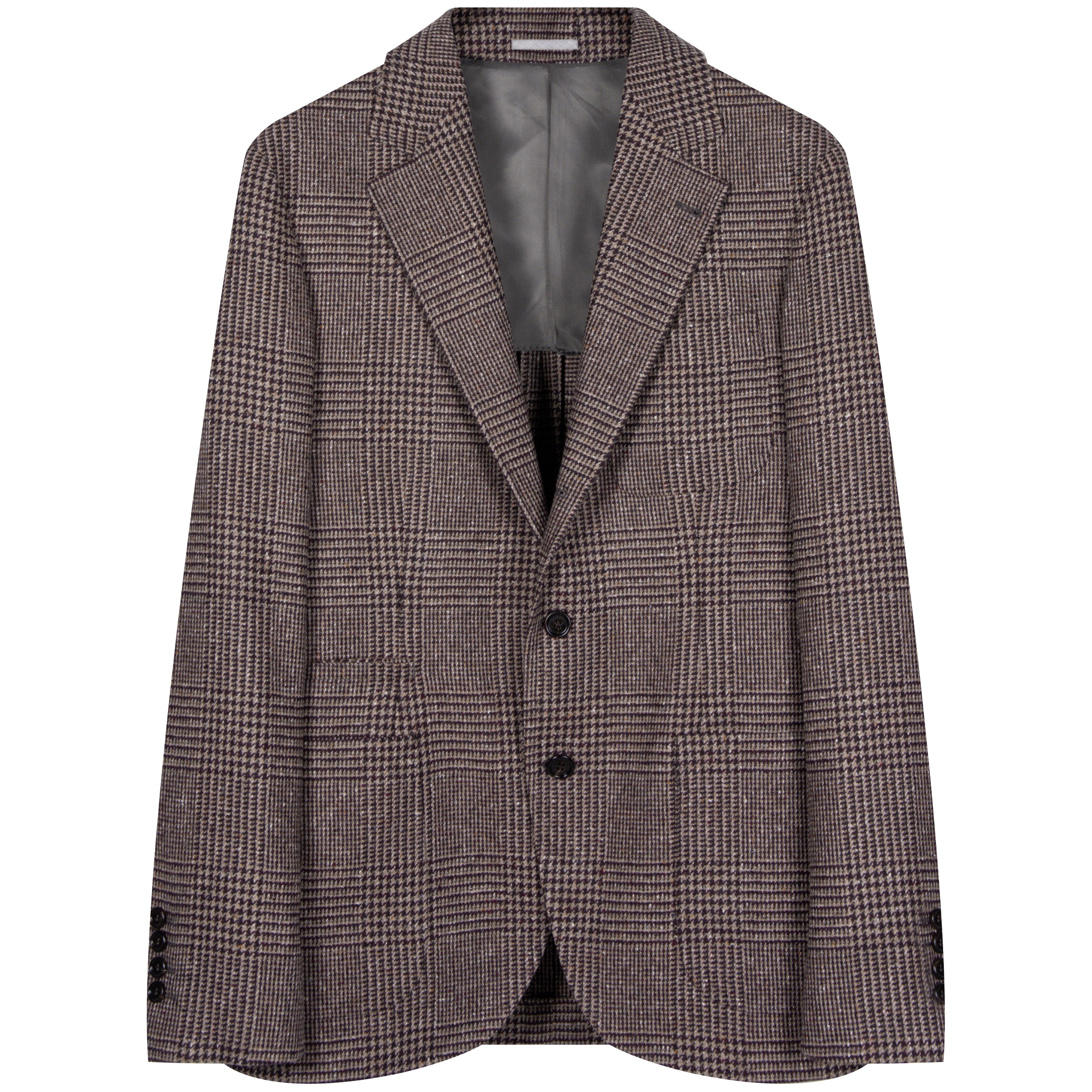 BRUNELLO CUCINELLI 'Prince Of Wales' Check Unstructured Tailored Jacket ...