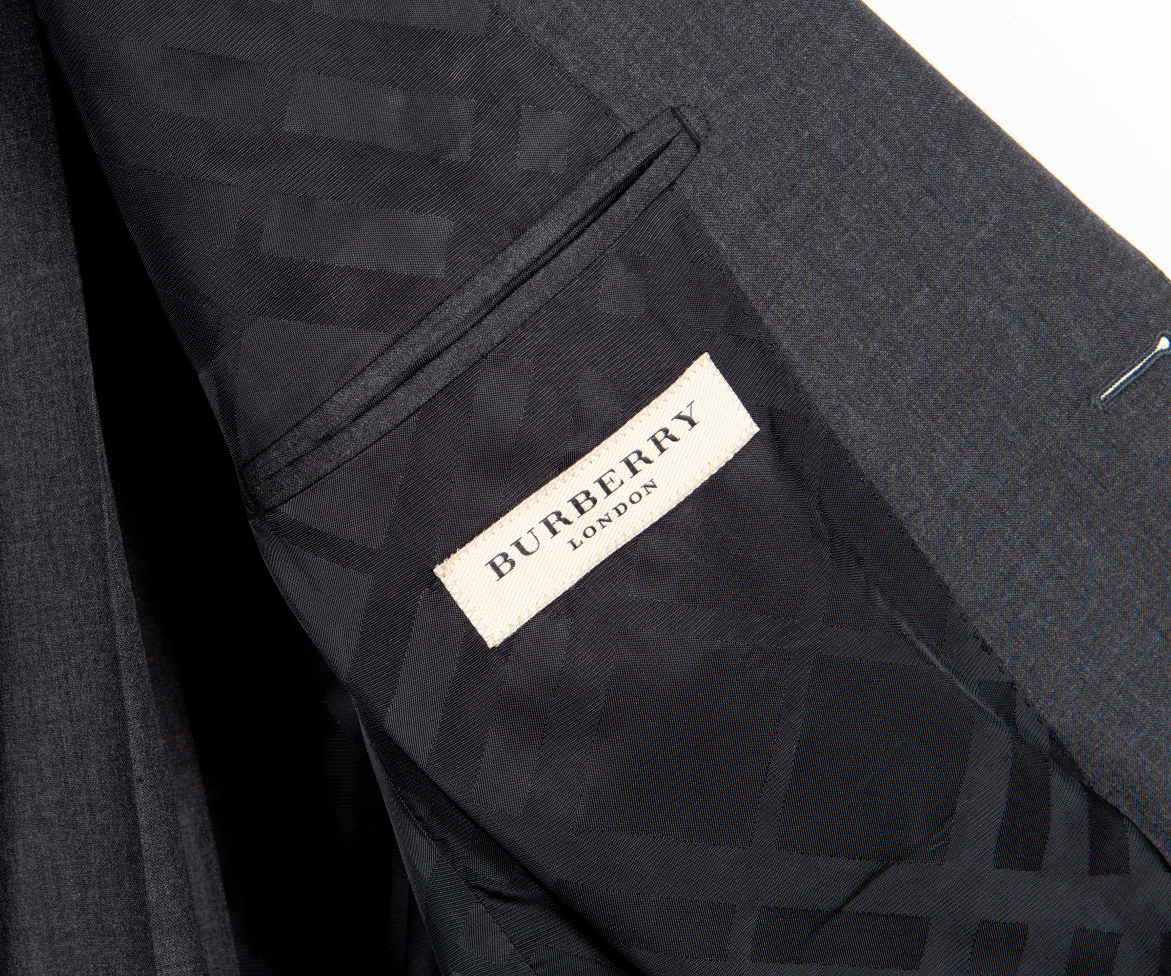 Burberry Millbank Wool Suit Charcoal