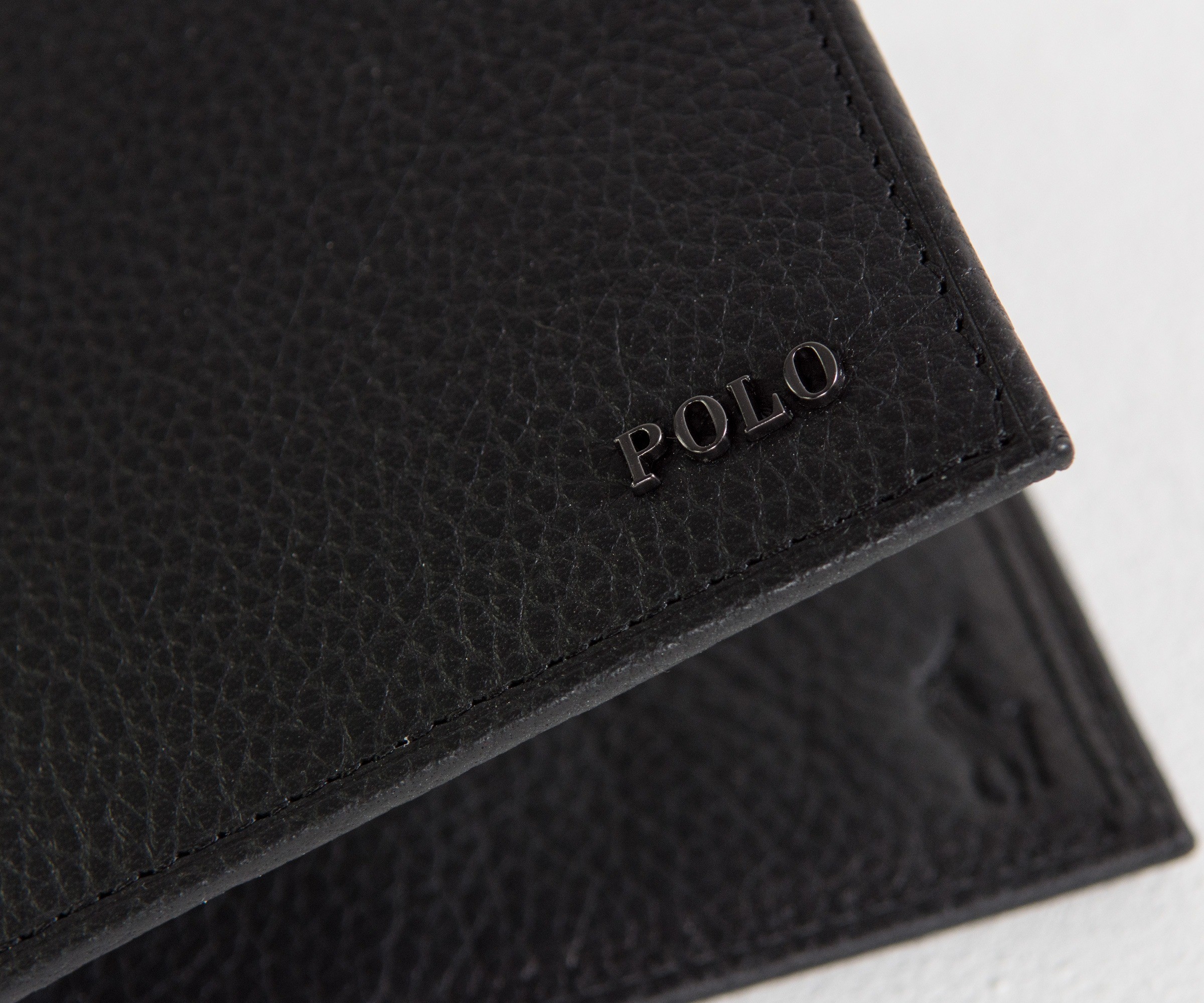 Polo Ralph Lauren Classic Billfold Wallet With Metal Polo Logo Black