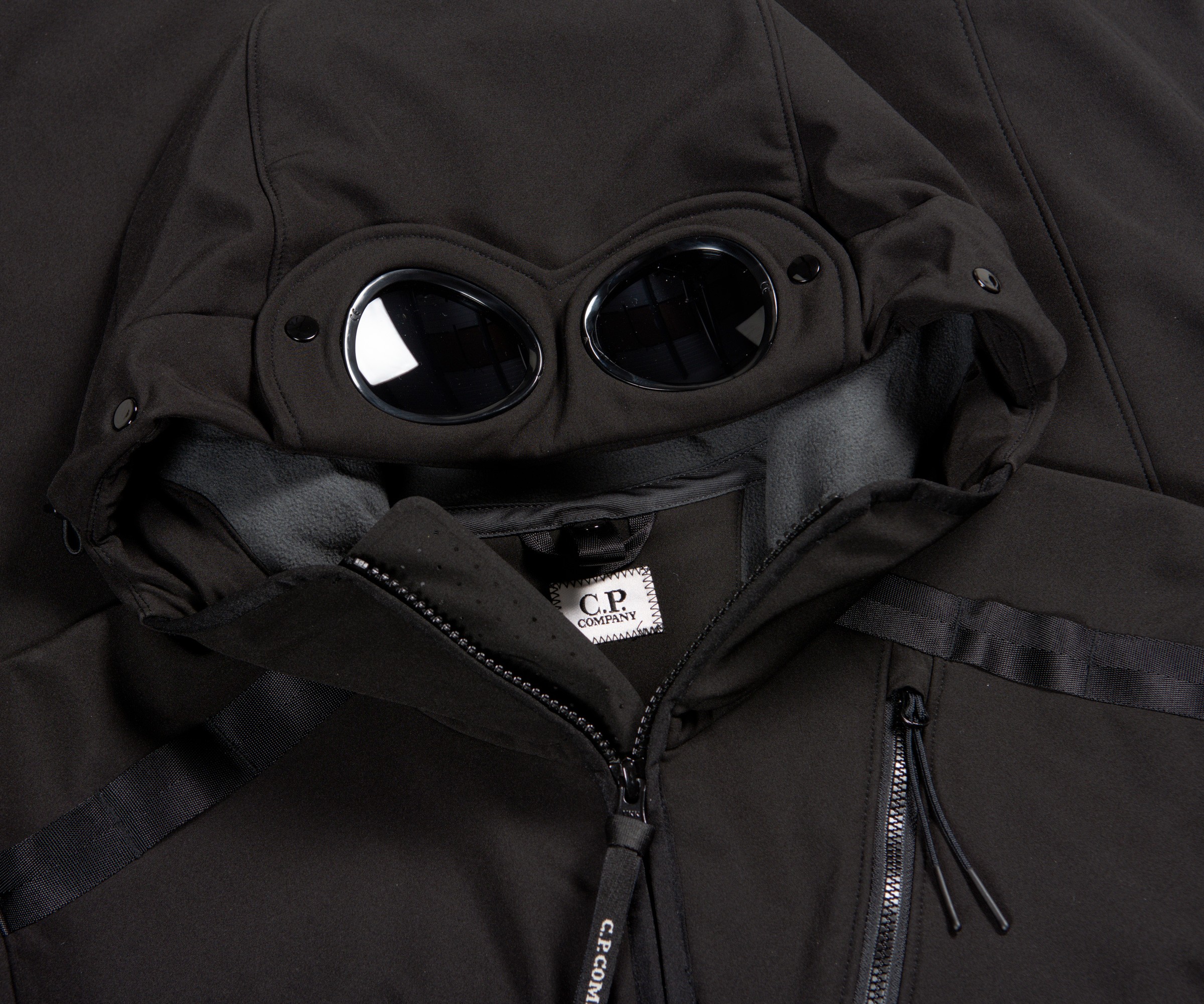 C.P. Company CP Company C.P Shell Multi Pocket Goggle Jacket Black