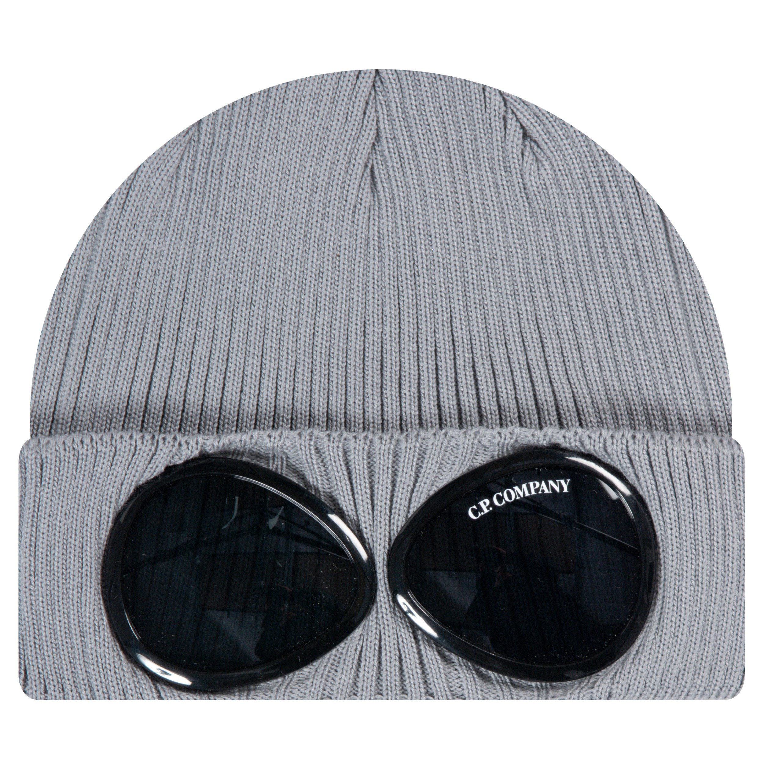 Aanklager Verminderen Gasvormig CP Company 'Ribbed' Goggle Beanie Hat Grey