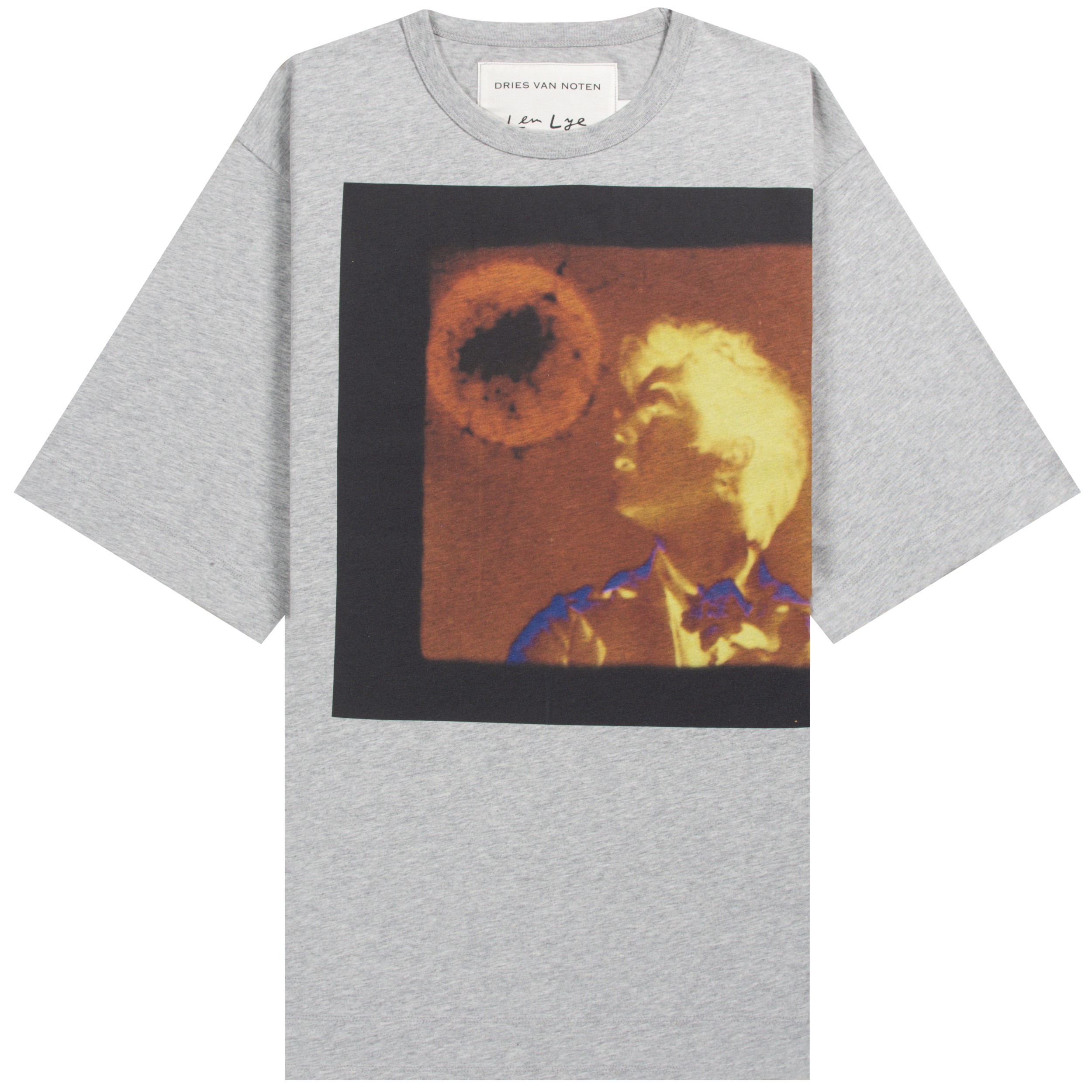 Dries Van Noten Len Lye 'Rainbow Dance' Print T-Shirt Grey