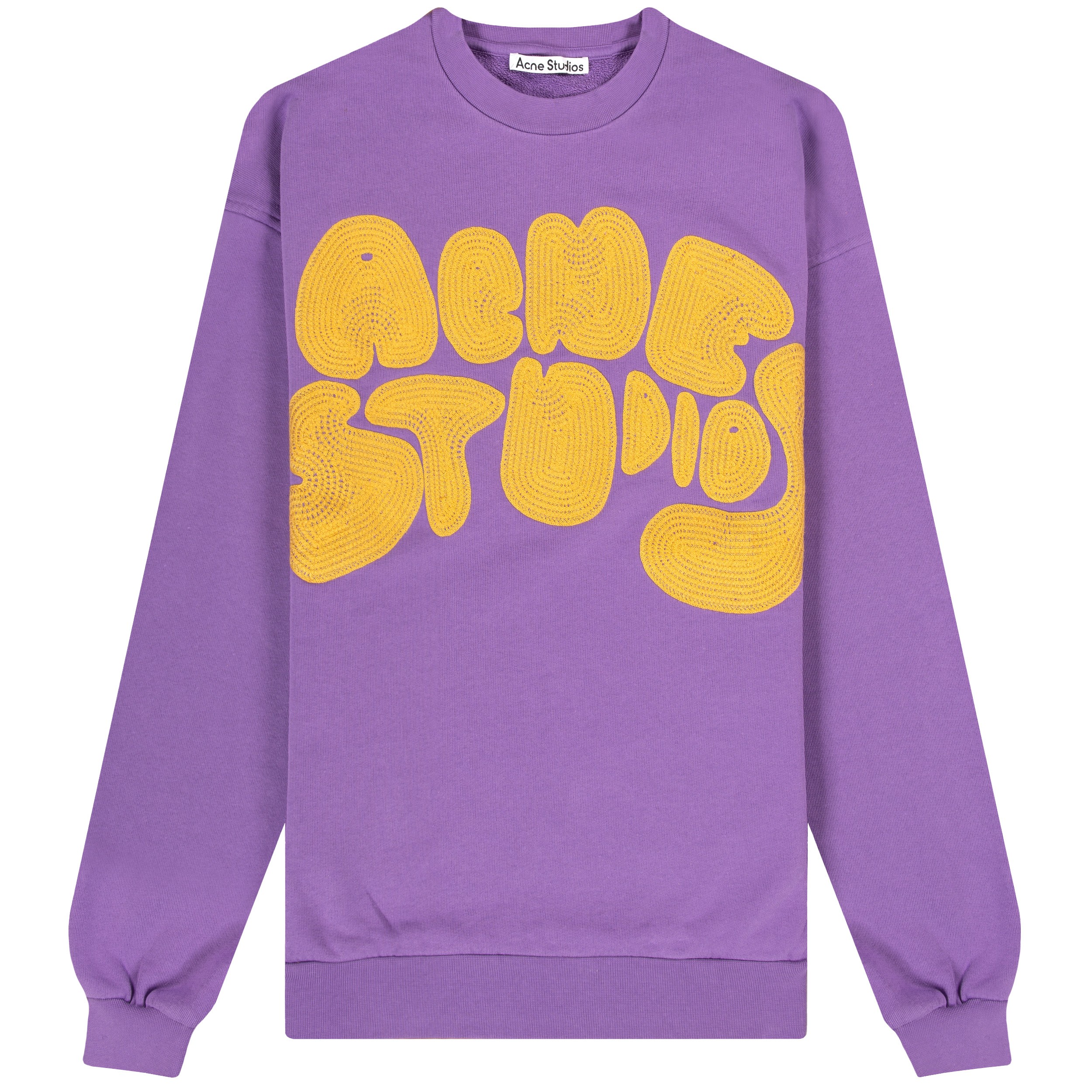 Acne Studios Bubble Logo Sweatshirt Lilac Purple