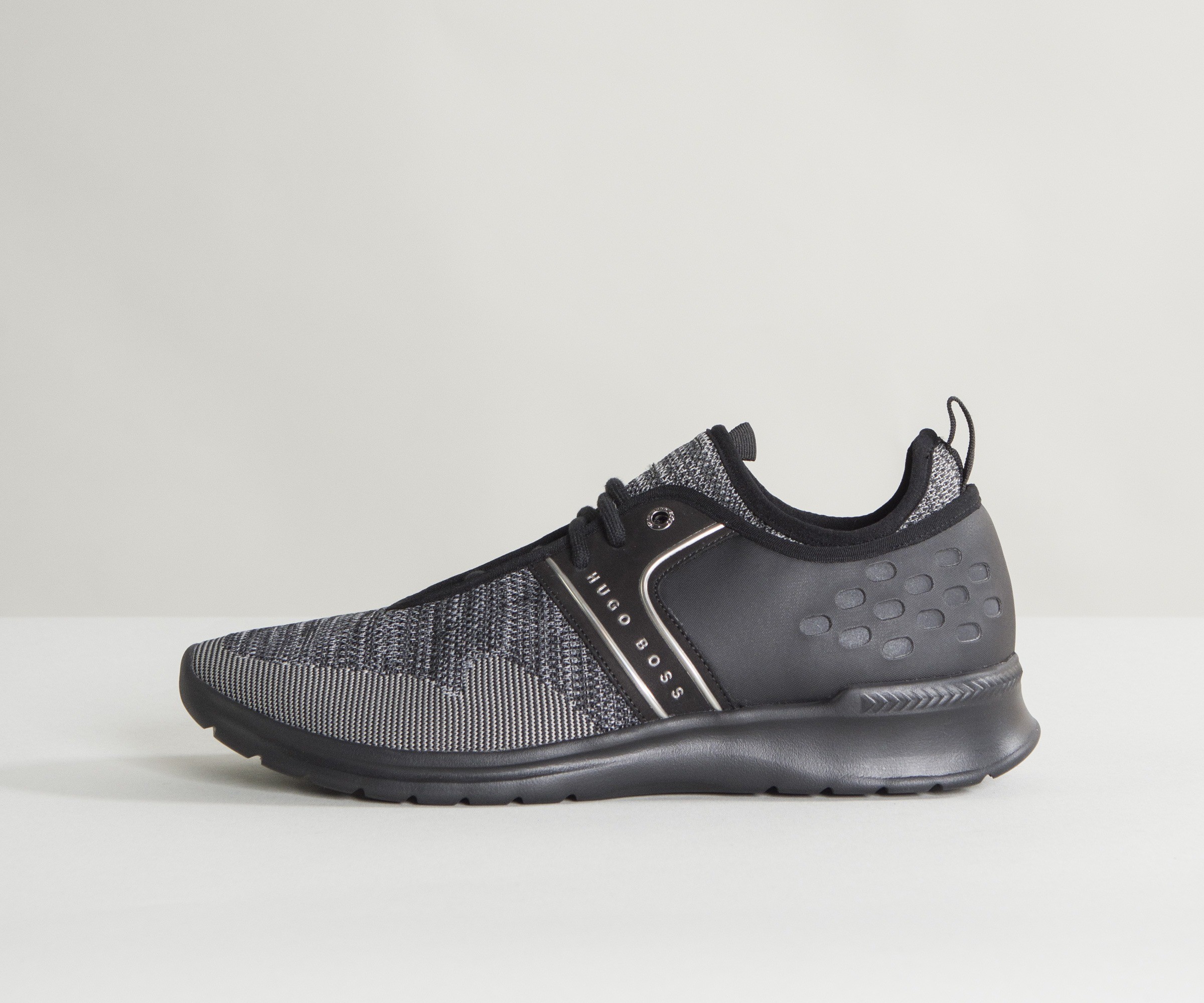 Ernest Shackleton Serena Tilladelse Hugo Boss Green 'Extreme_Runn_Sykn' Lace-Up Trainers With Knitted Uppers  Dark Grey