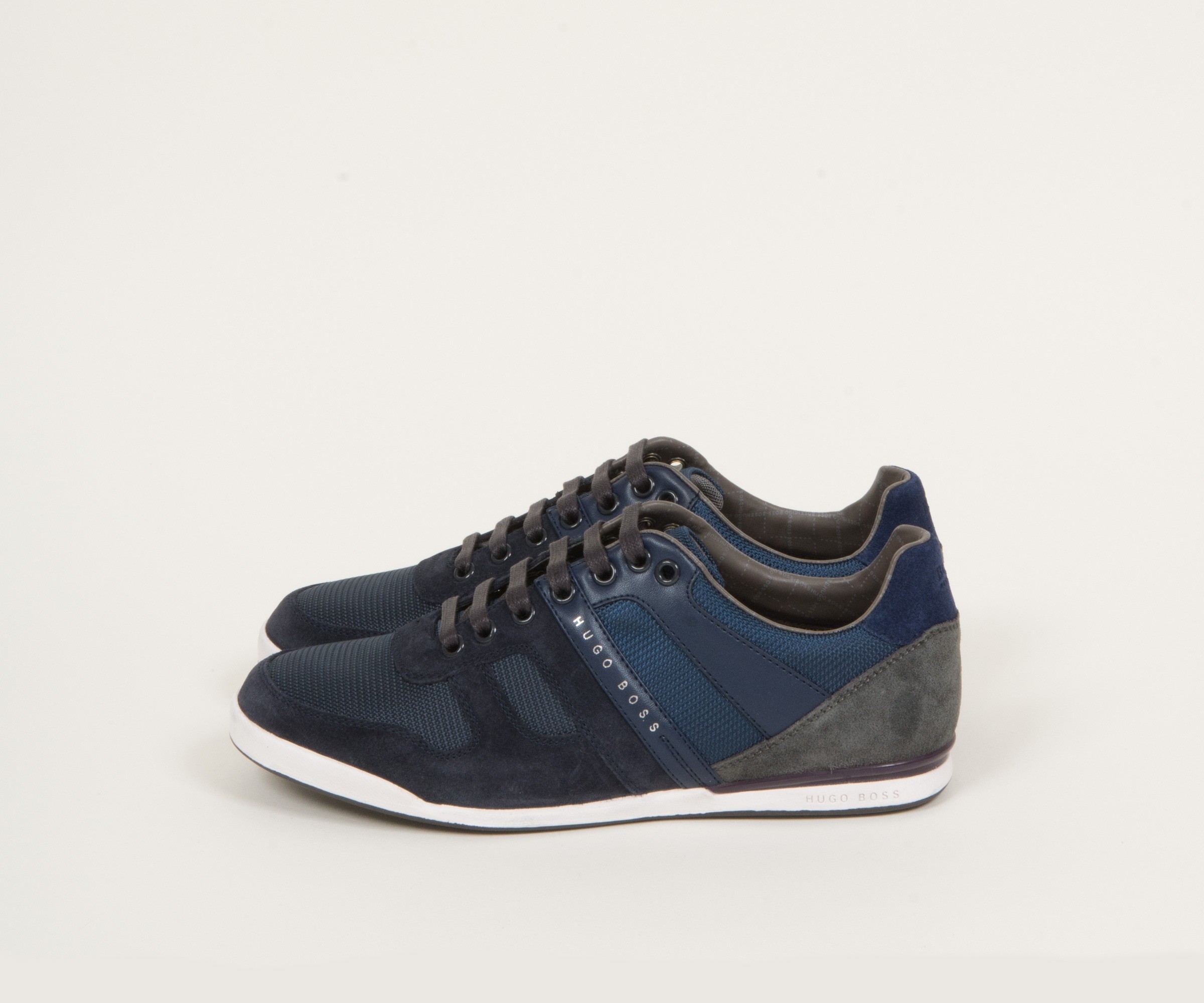 Hugo Boss Akeen and Suede Trainer Blue