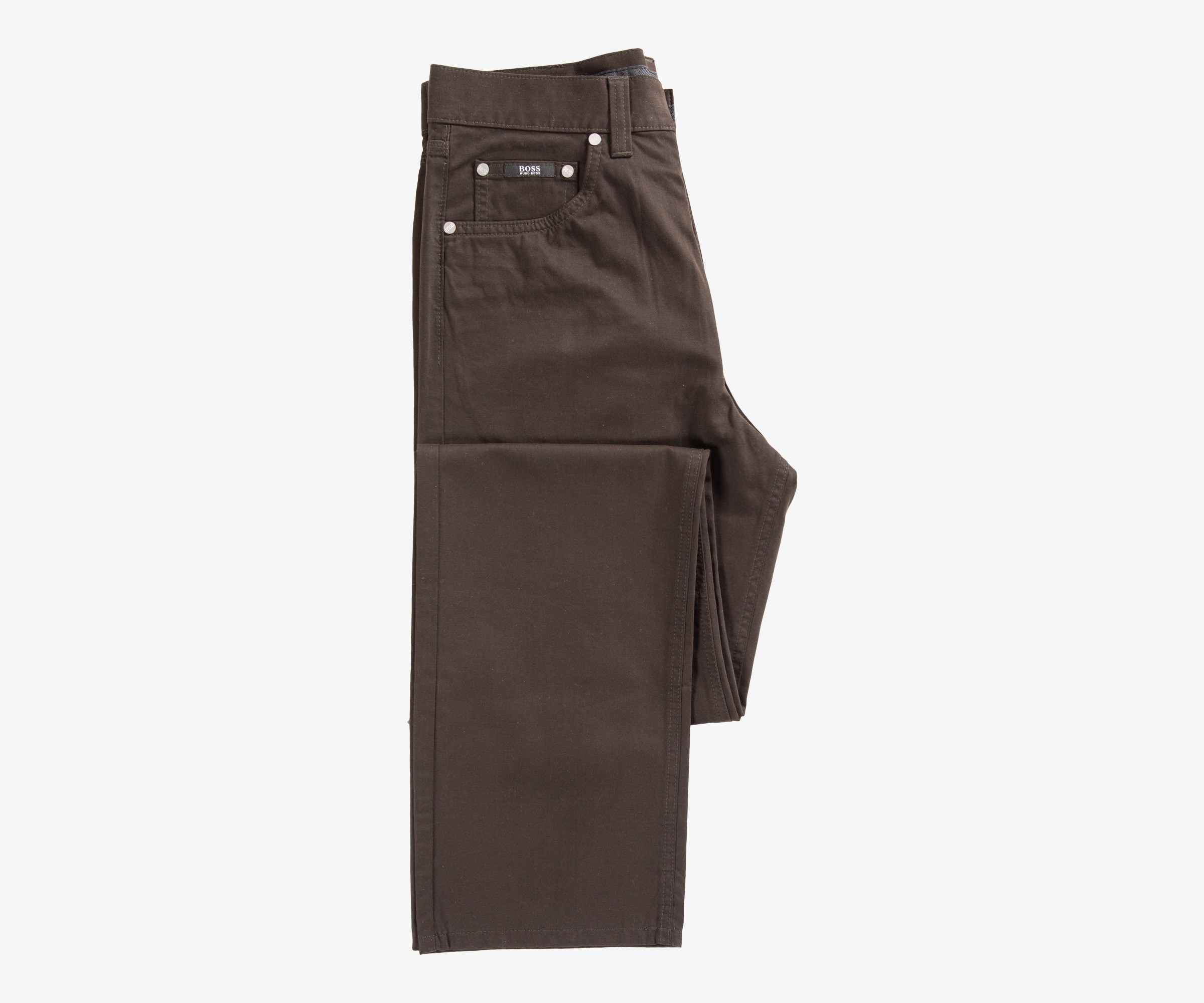 Hugo 'Alabama' Regular Fit Trousers Dark Brown