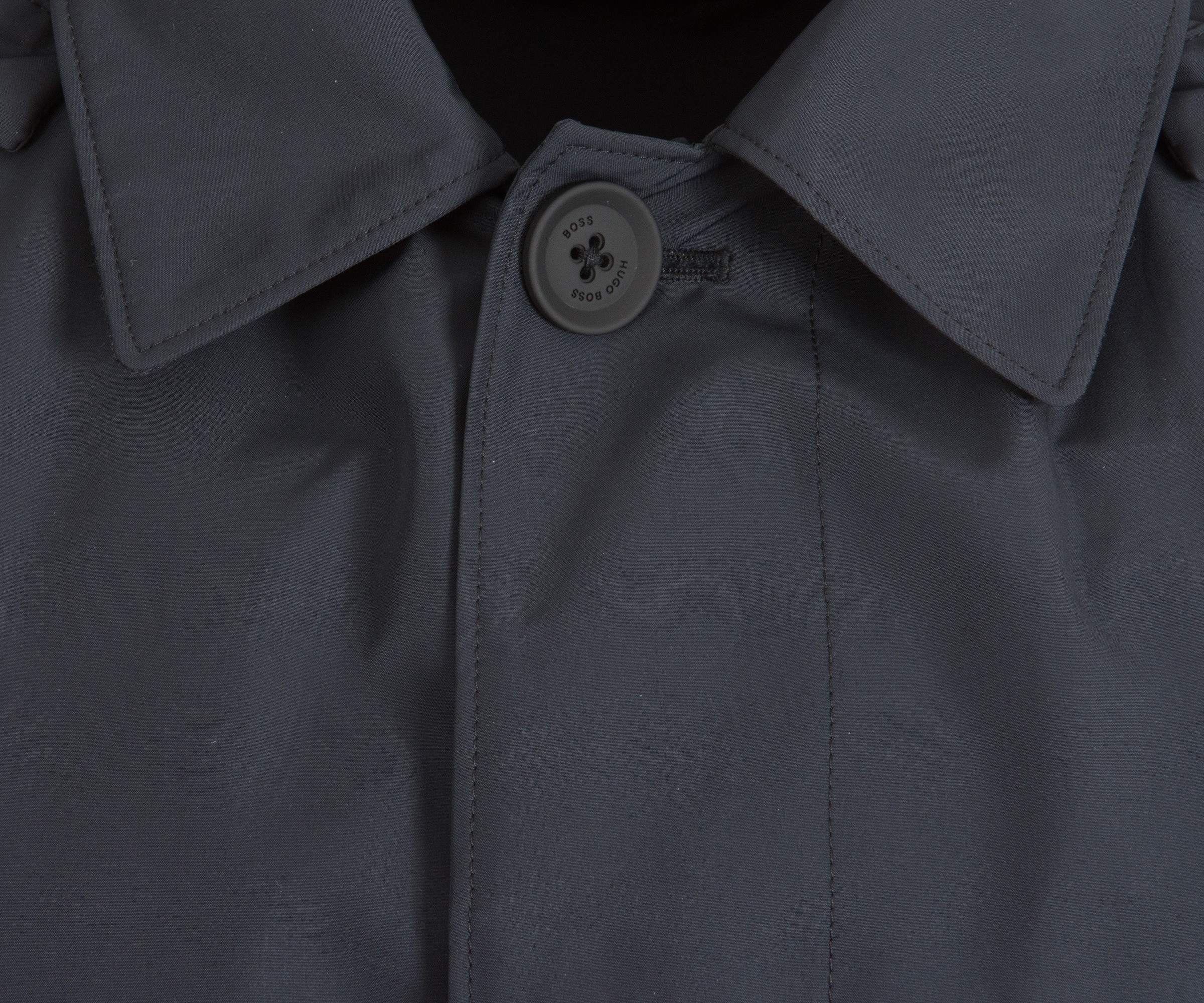 Sindsro Viewer inerti Hugo Boss 'Corwyn' Contemporary Raincoat With Detachable Hood Black