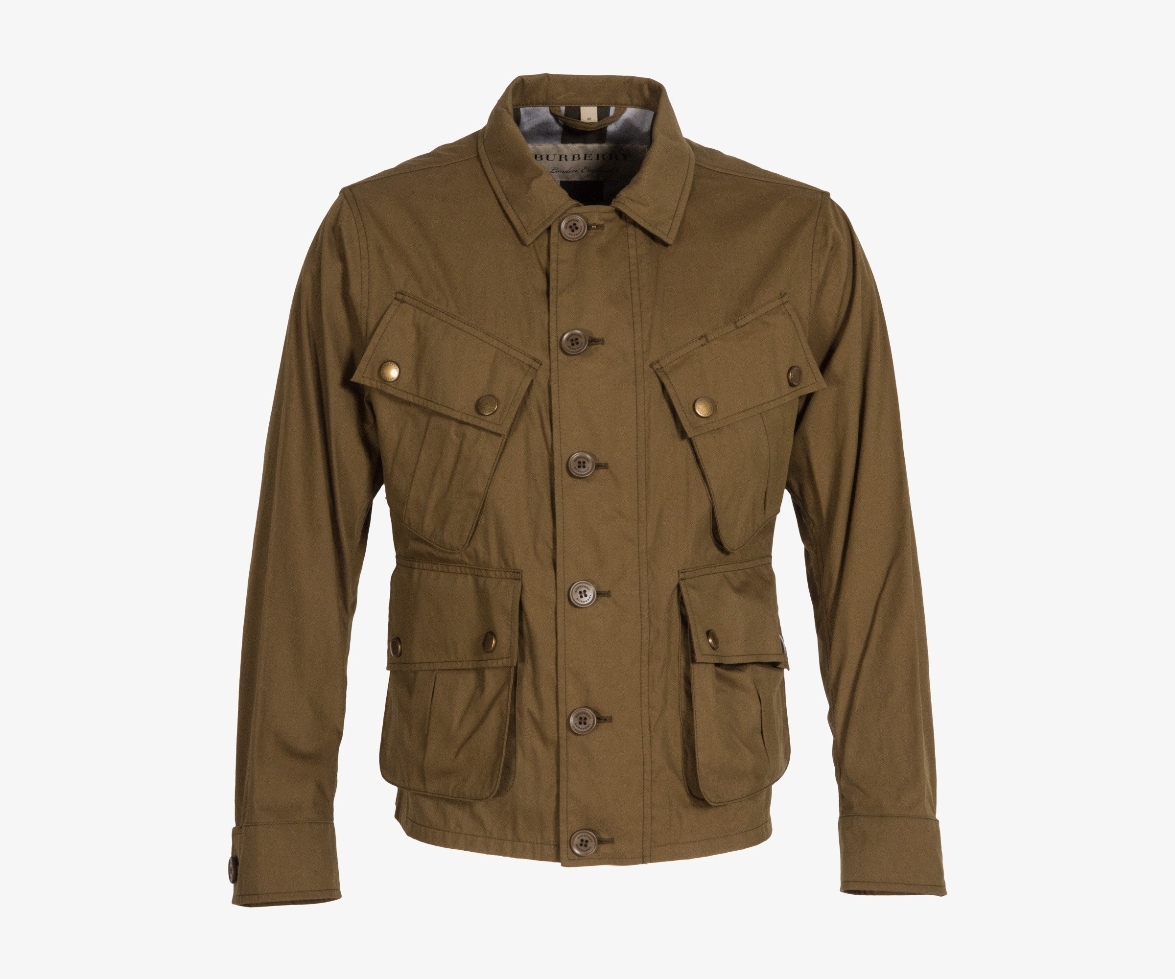 Burberry 'Kendel' Short Field Jacket Military Khaki