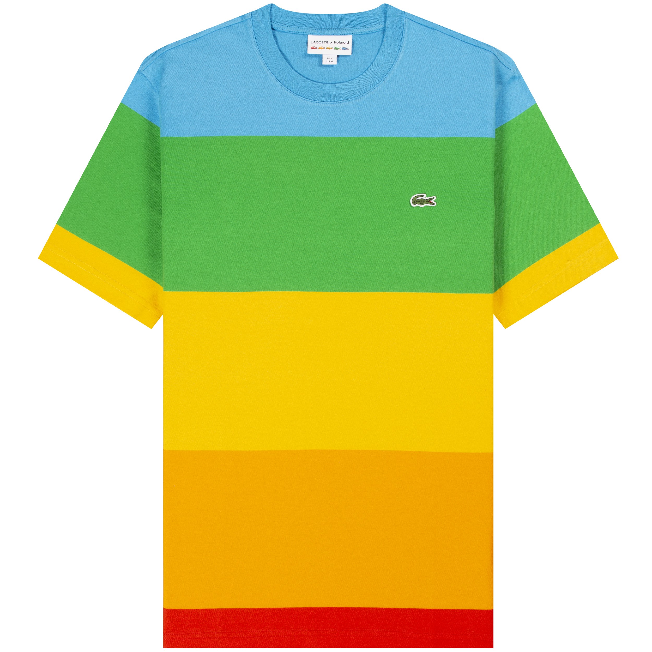 Lacoste X Polaroid Neck' Colour Striped T-shirt