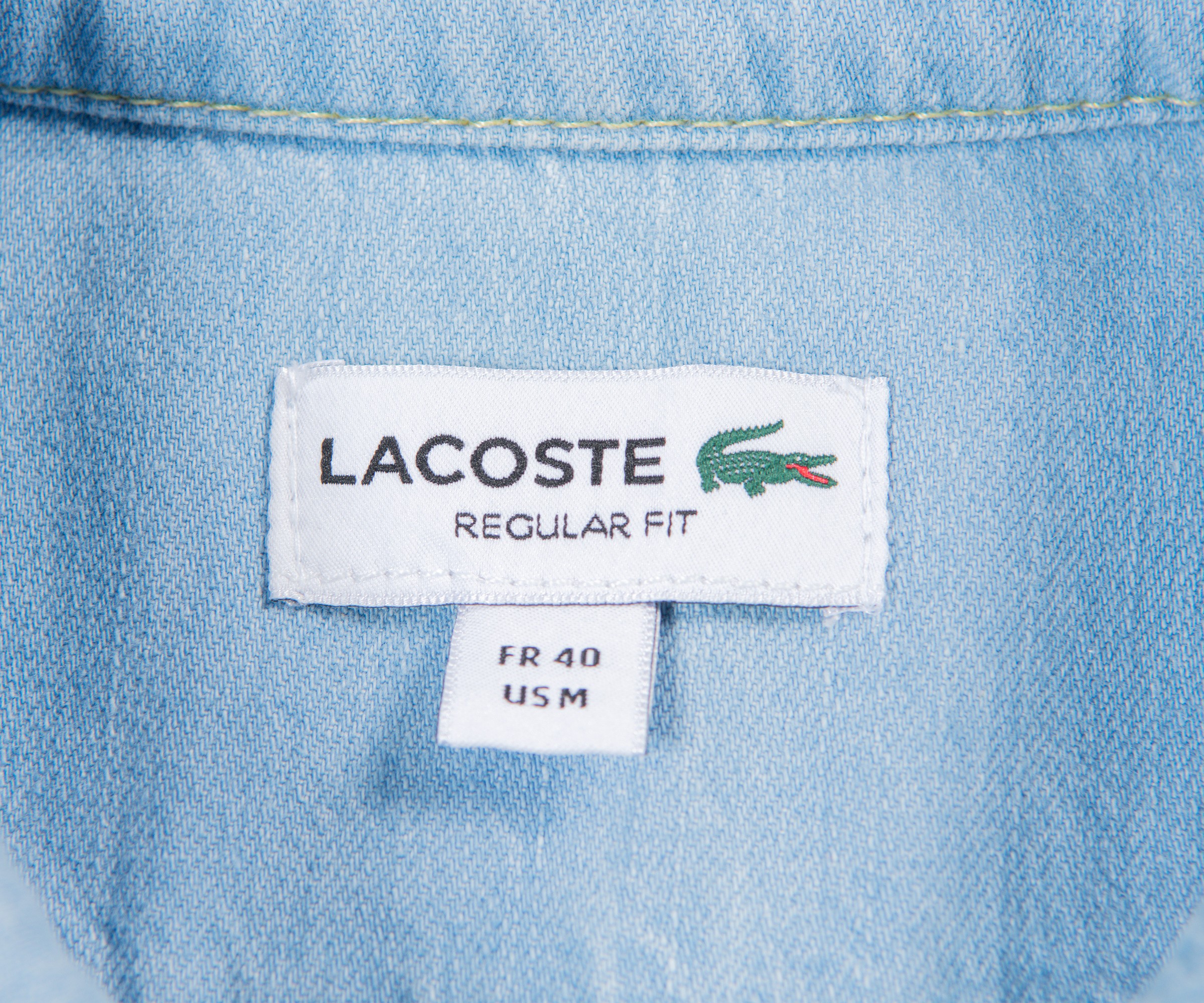 At opdage Stuepige Kondensere Lacoste 'Regular Fit' Denim Shirt Light Blue