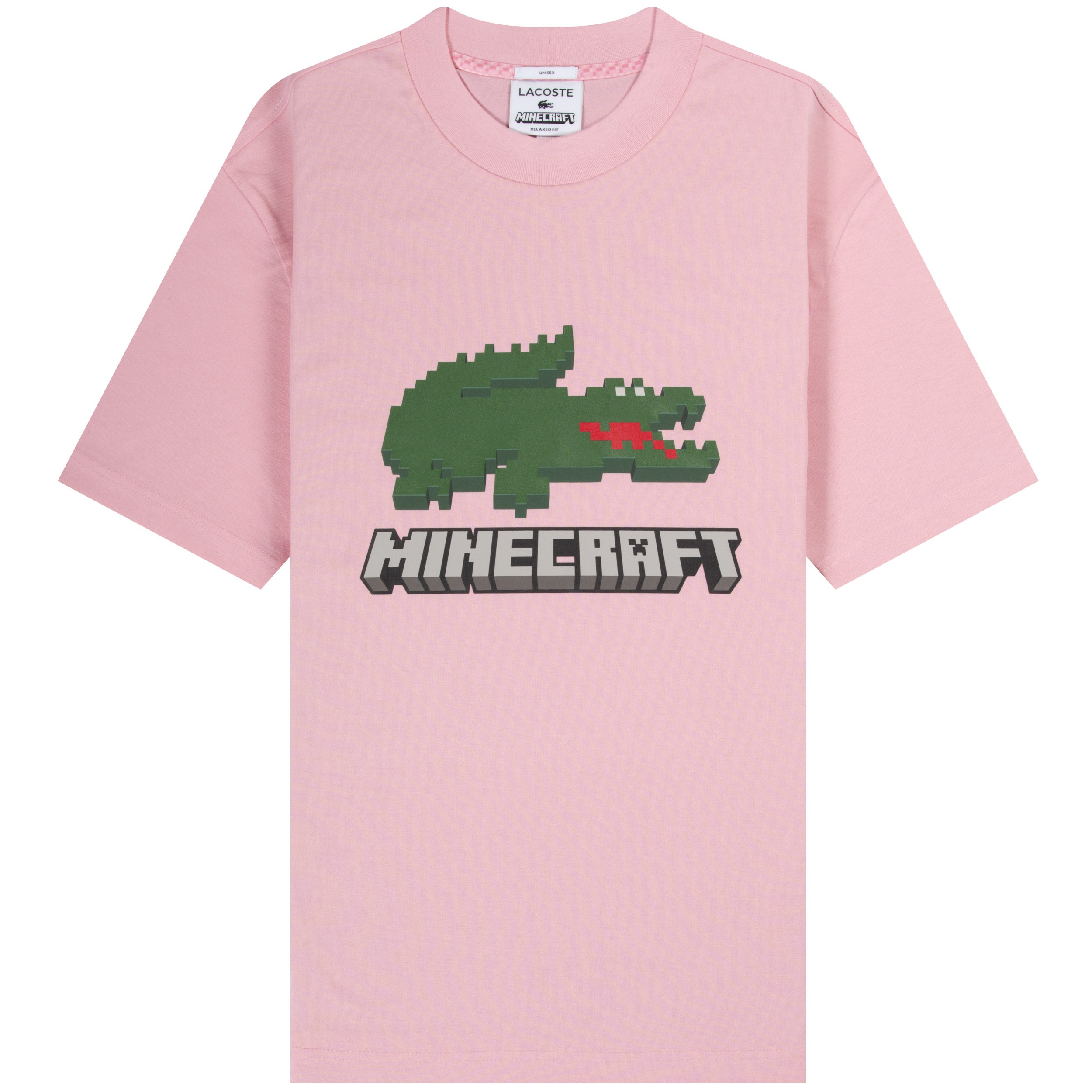 Lacoste X Minecraft 'Printed Logo' T-Shirt Baby Pink