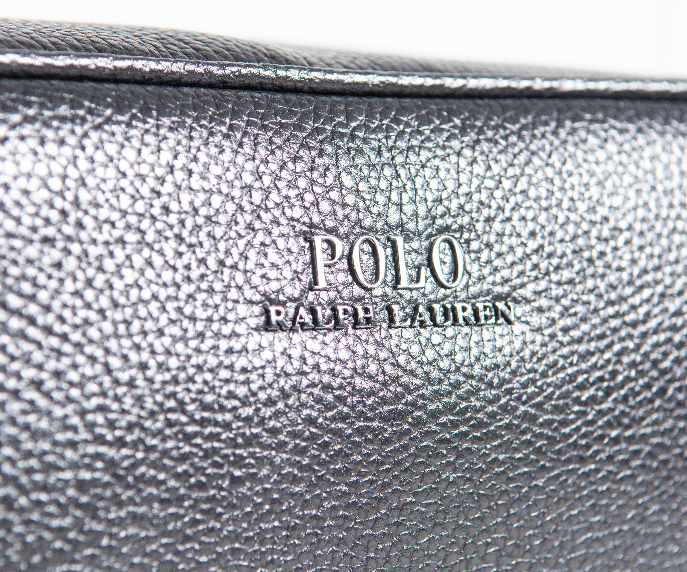 Polo Ralph Lauren Leather Wash Bag Black