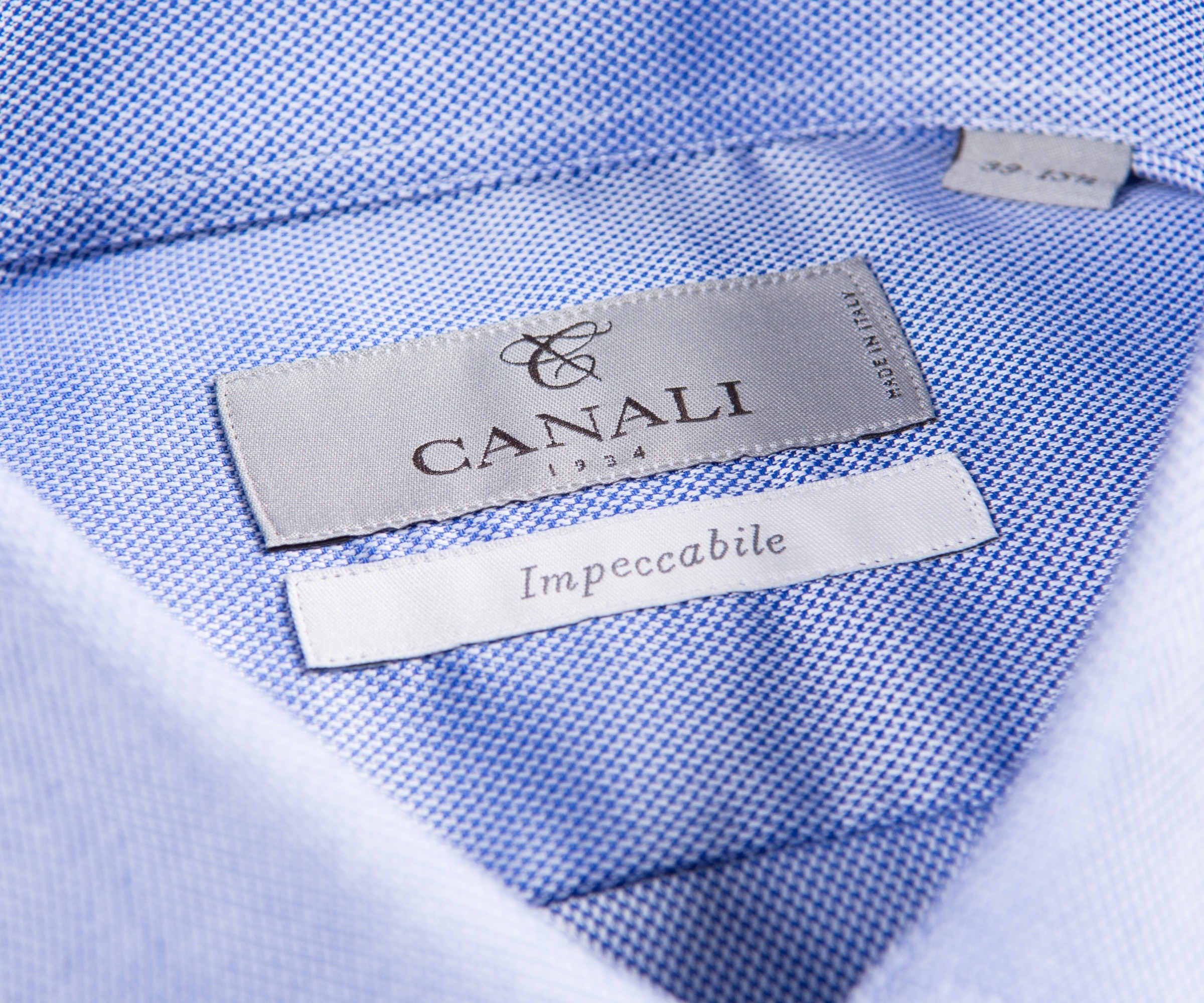 Canali Modern Fit 'Impeccabile' Luxury Oxford Formal Shirt Blue