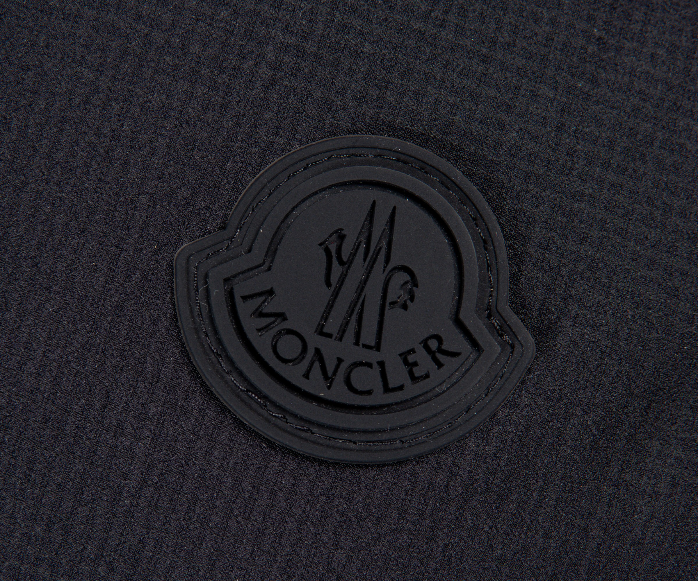 Moncler 'Giraud' Asymmetric Zip Logo Black