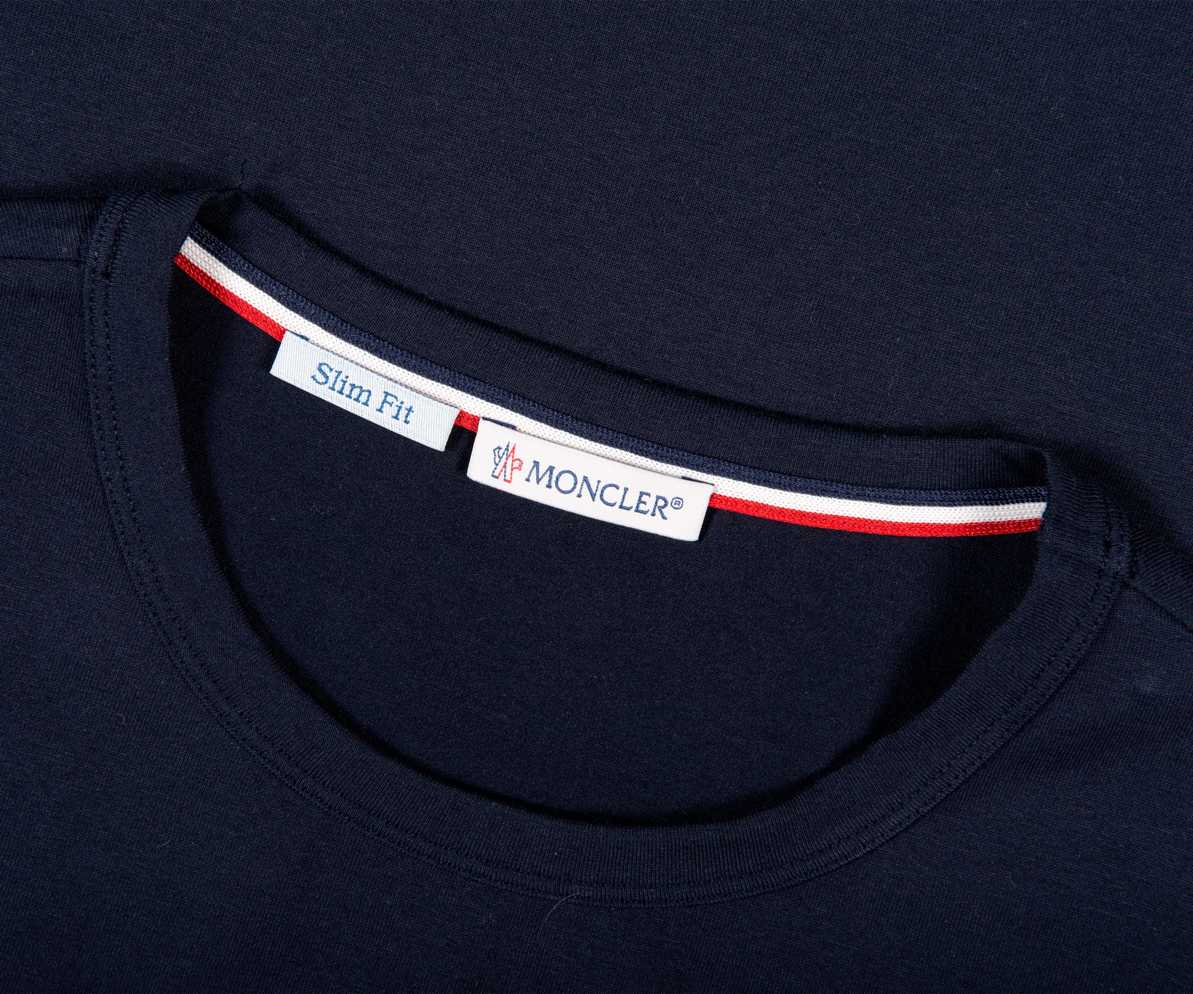 Moncler 'Arm Logo' Slim Fit Classic T-Shirt Navy